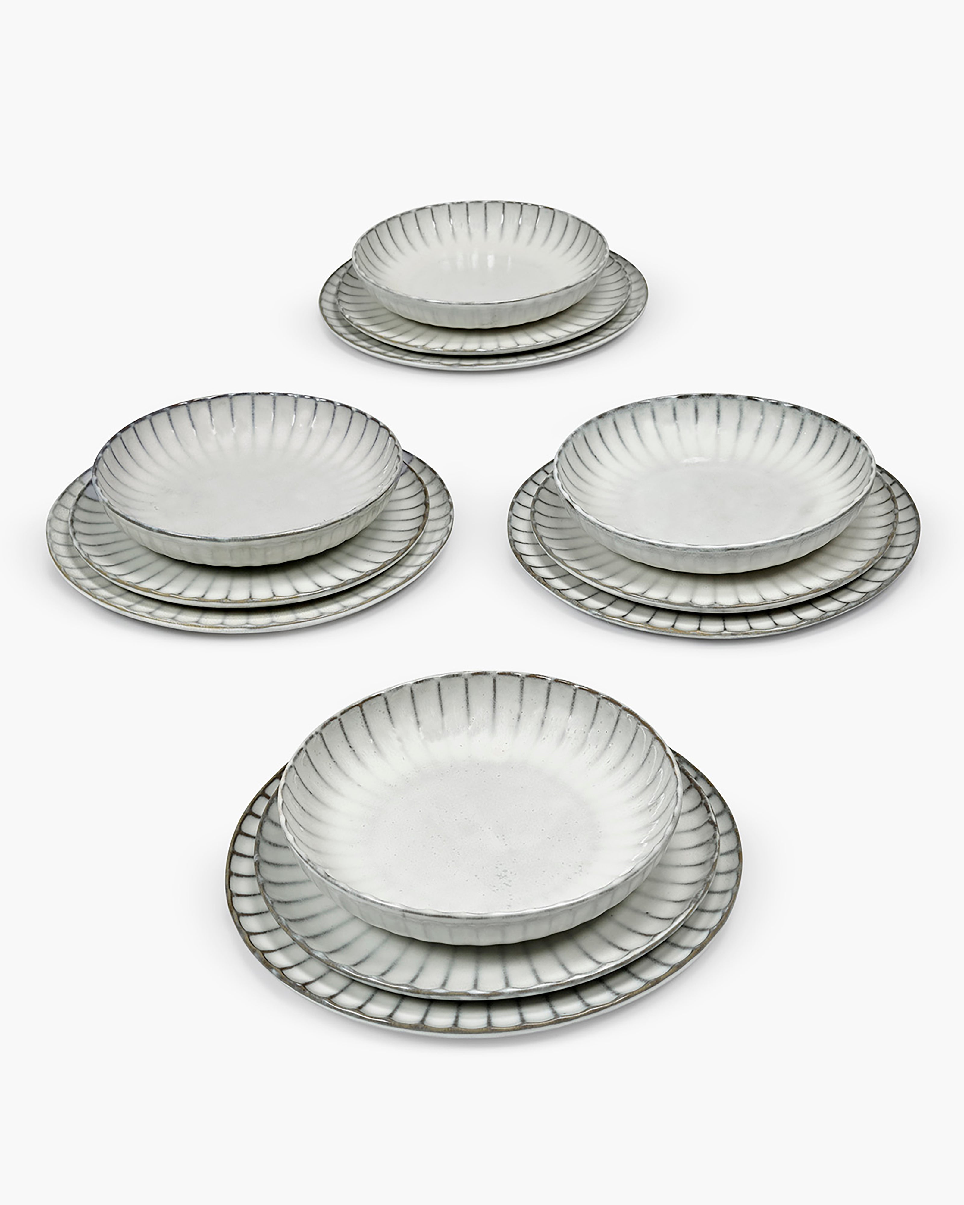 Dinner-Set 12teilig weiss Inku – SERAX