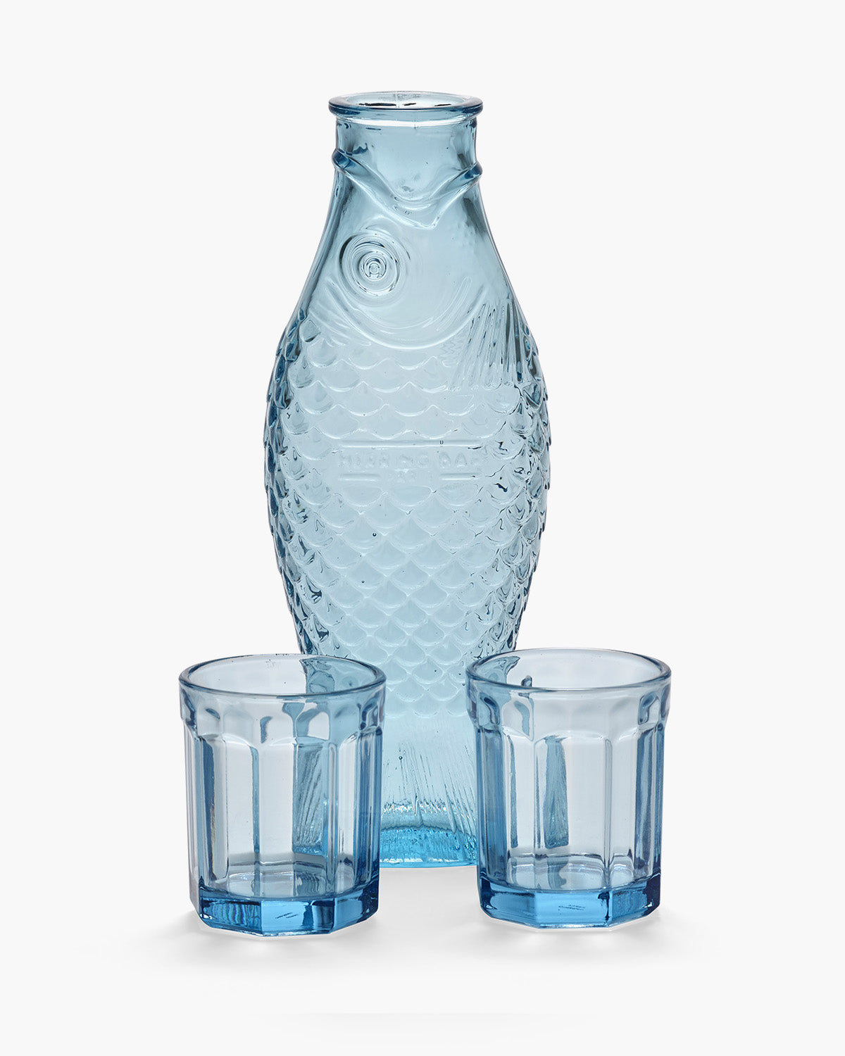 Set carafe with 2 glasses M blue Fish & Fish – SERAX