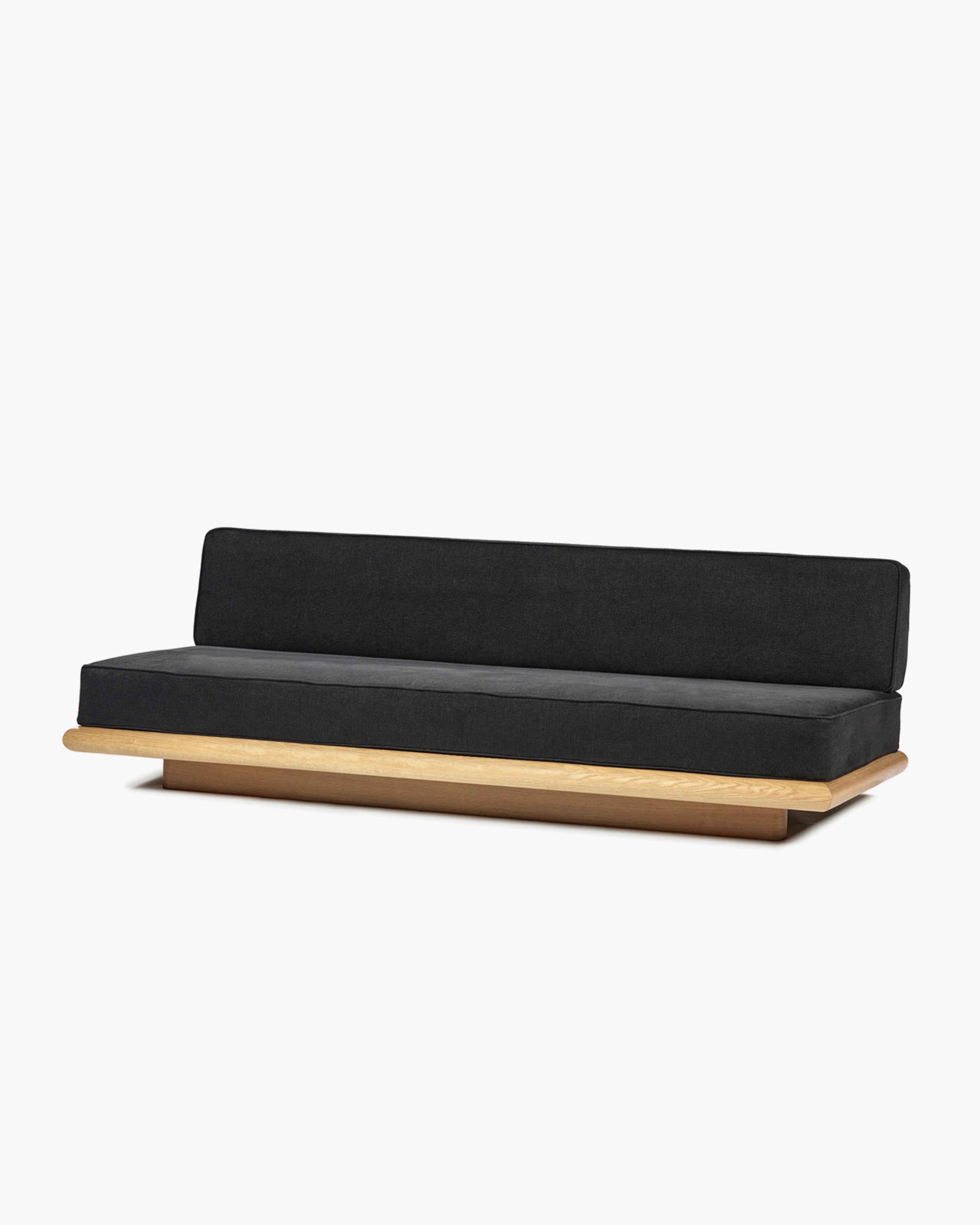 Sofa licot black + frame oak natural Ono 3 – SERAX