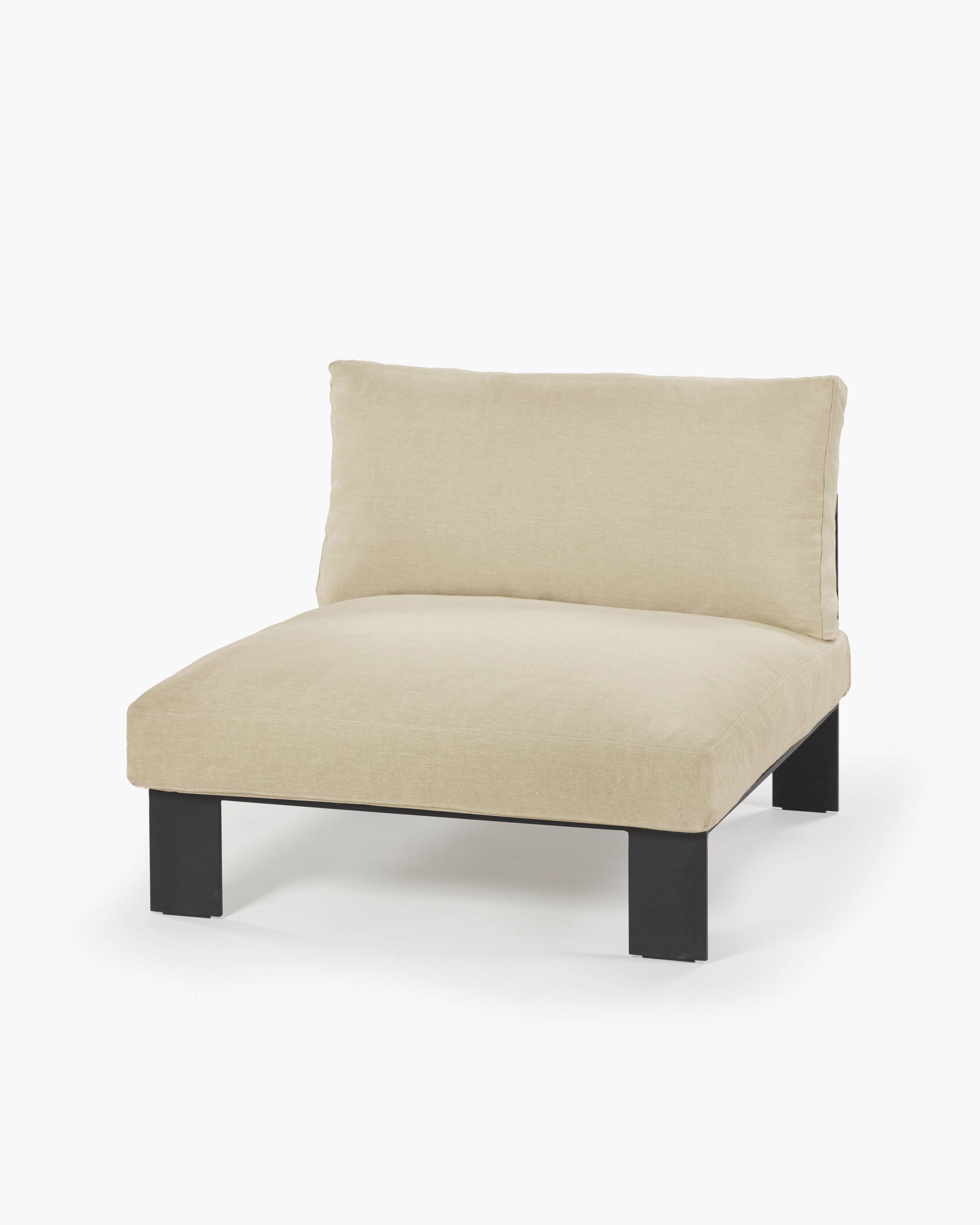 Bench one seater incl cushion indoor natural SERAX