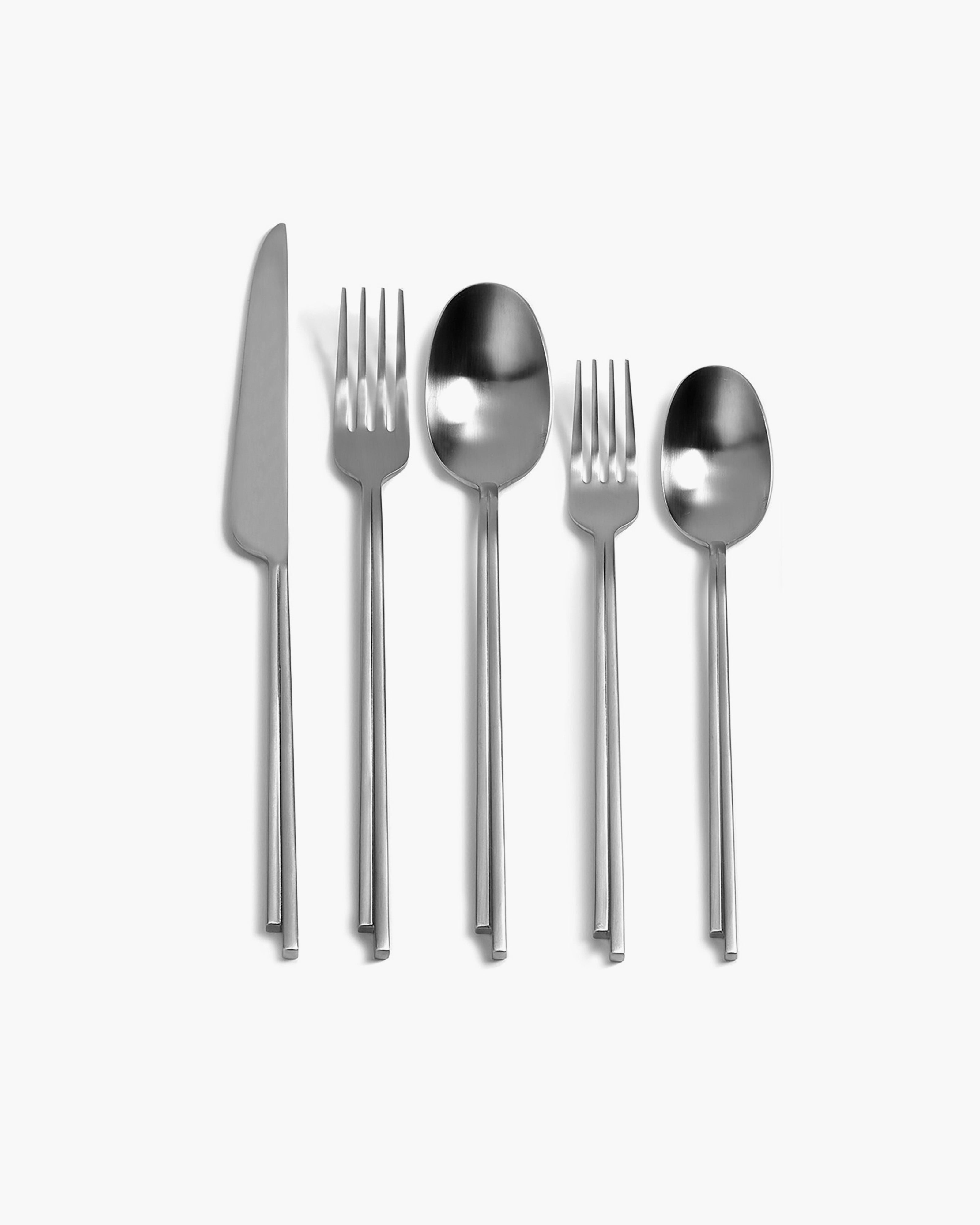 Cutlery set in giftbox 5 pcs stainless steel Dune – SERAX