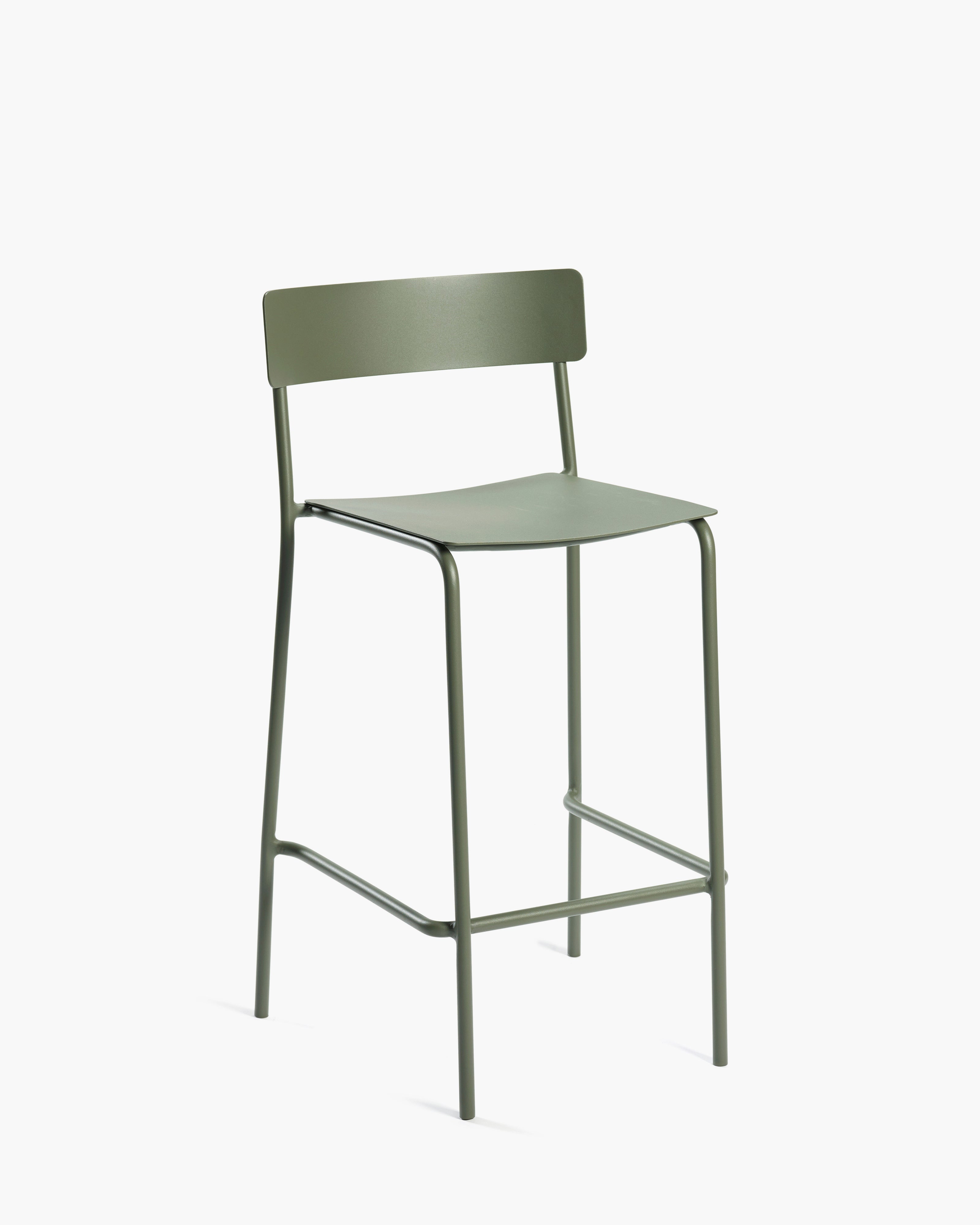 Bar stool aluminium eucalyptus green August – SERAX