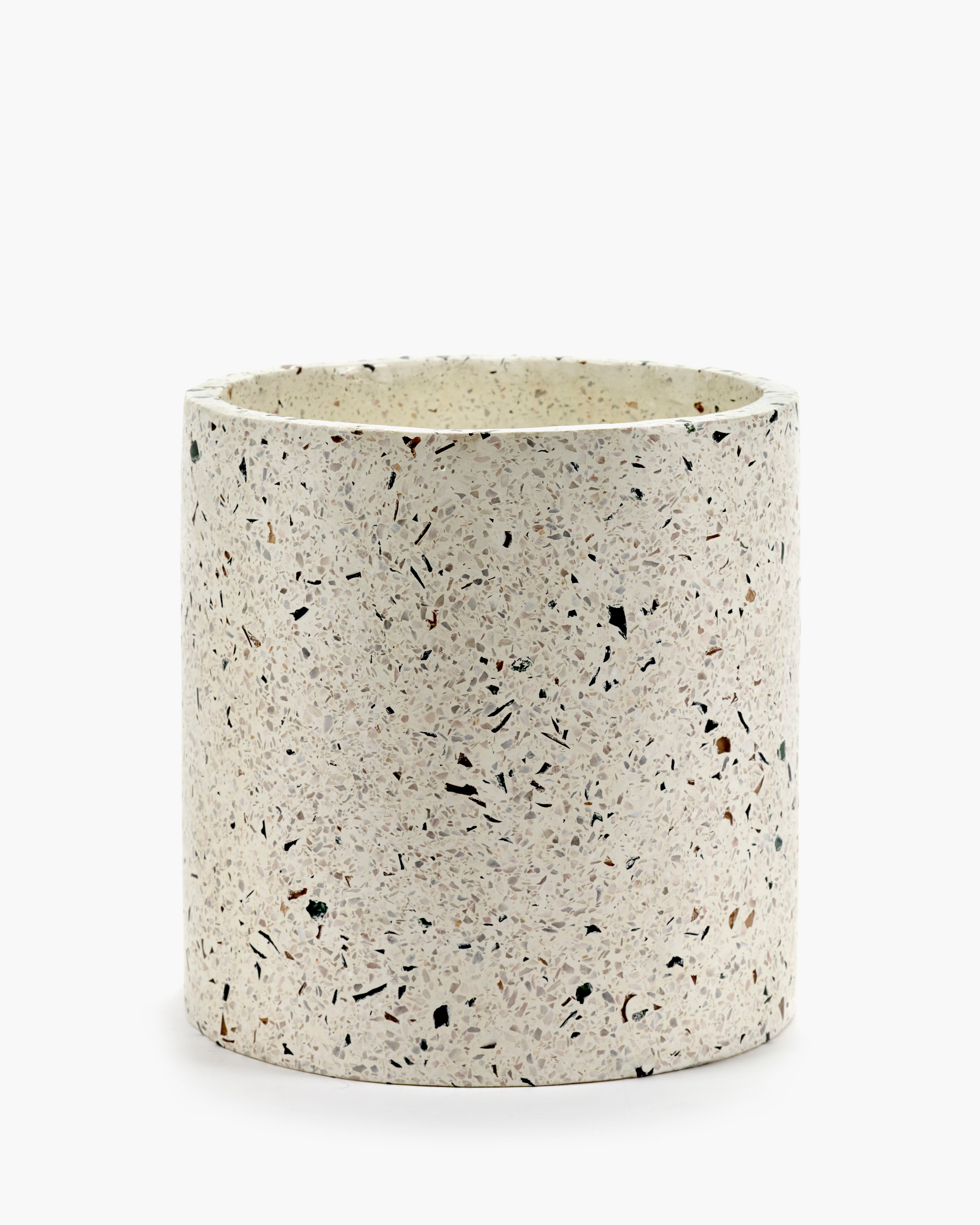 serax pflanztopf Pot terrazzo L white – SERAX