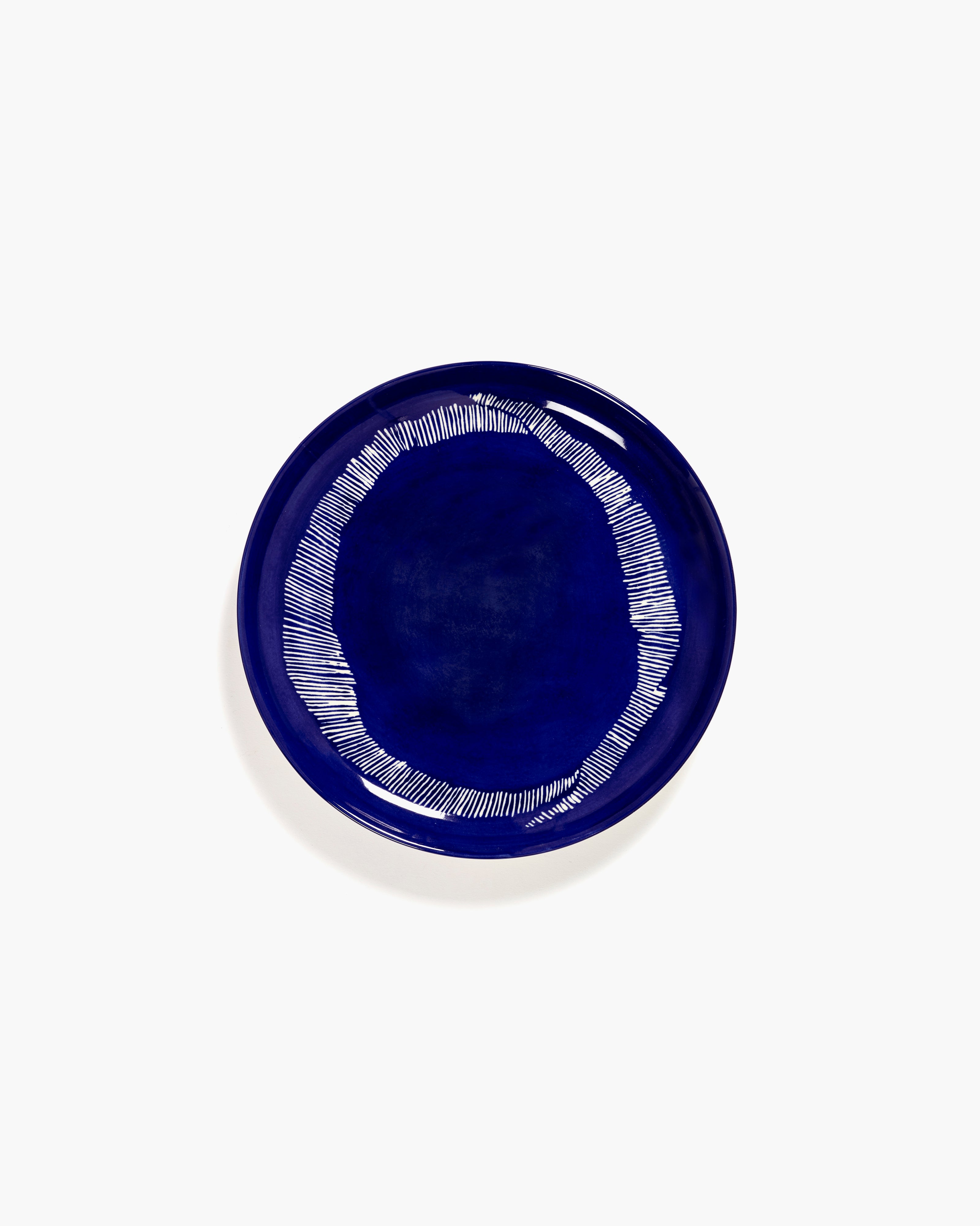 Starter plate dark blue - white stripes Feast