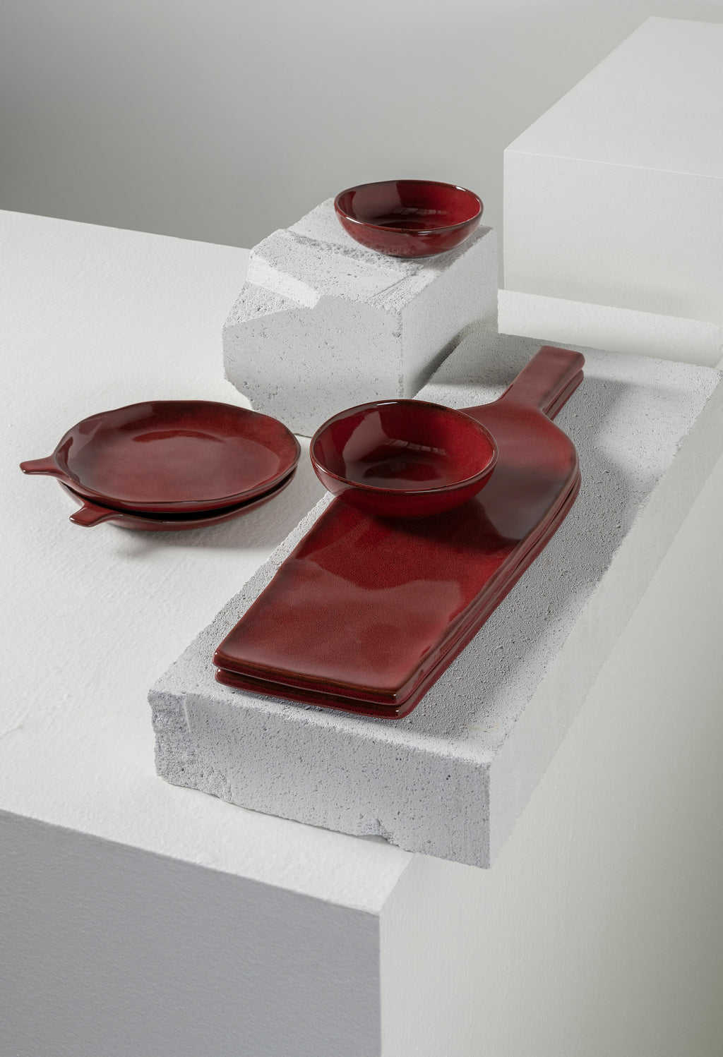 Apero set 12 pieces - La Mère tableware by Marie Michielssen - venetian red