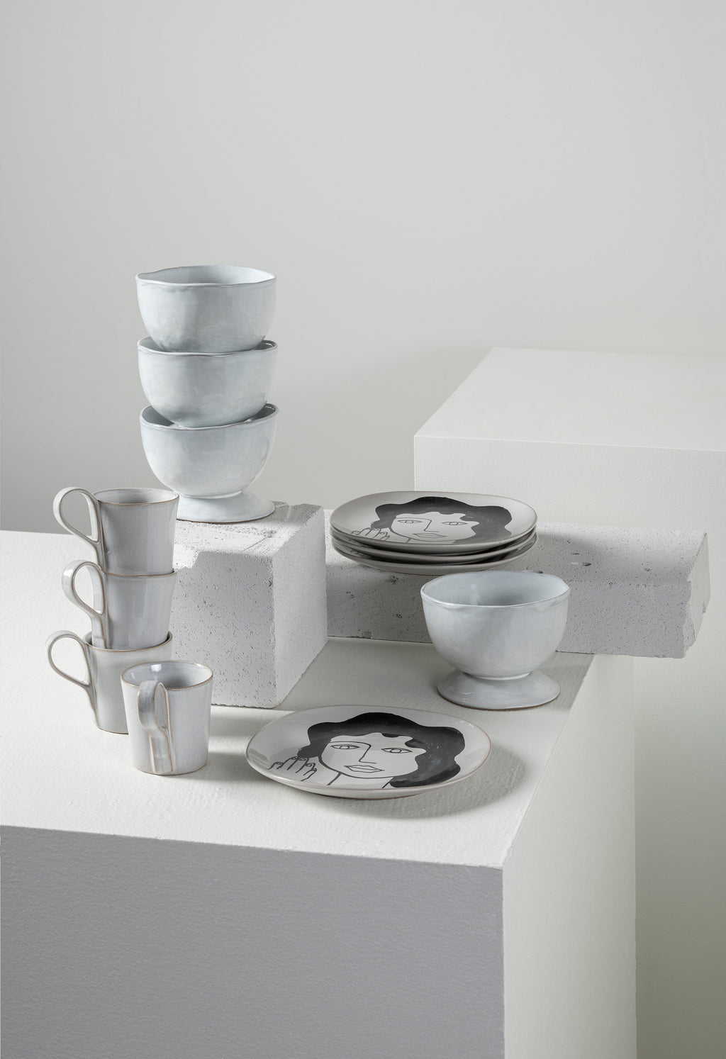 Breakfast Set 12 pieces off-white La Mère