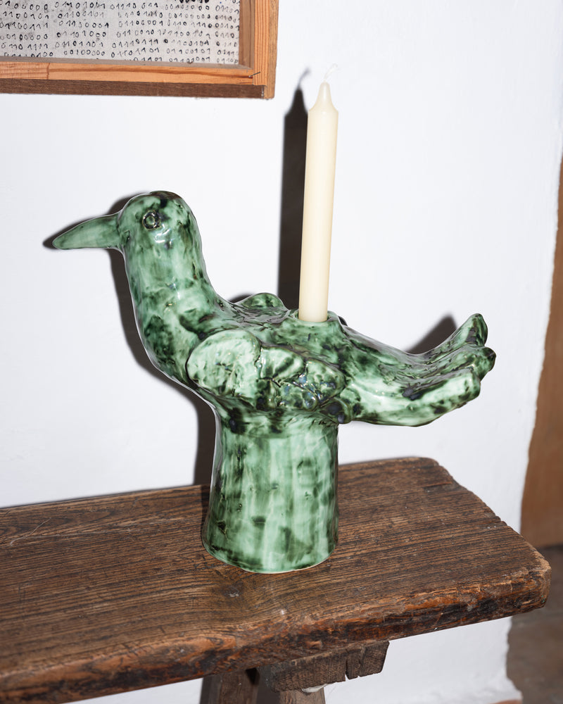 Candle holder green Cosas lindas