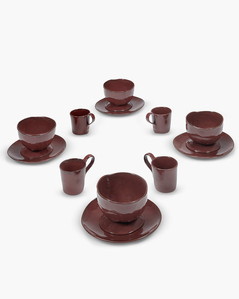 Set colazione 12 pezzi venetian red La Mère