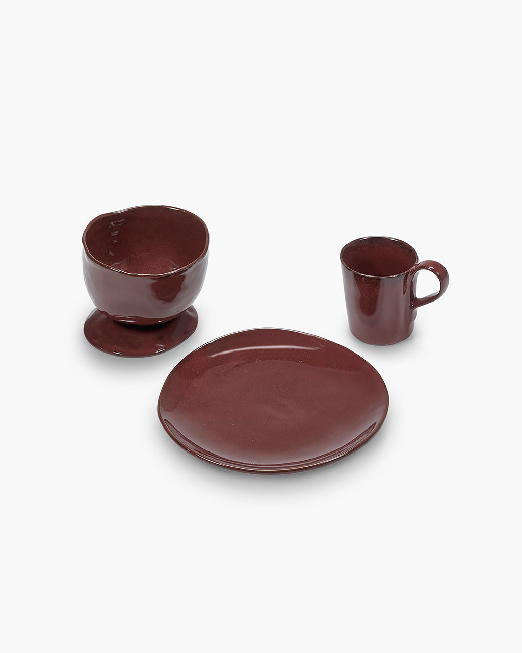 Breakfast Set 12 pieces venetian red La Mère