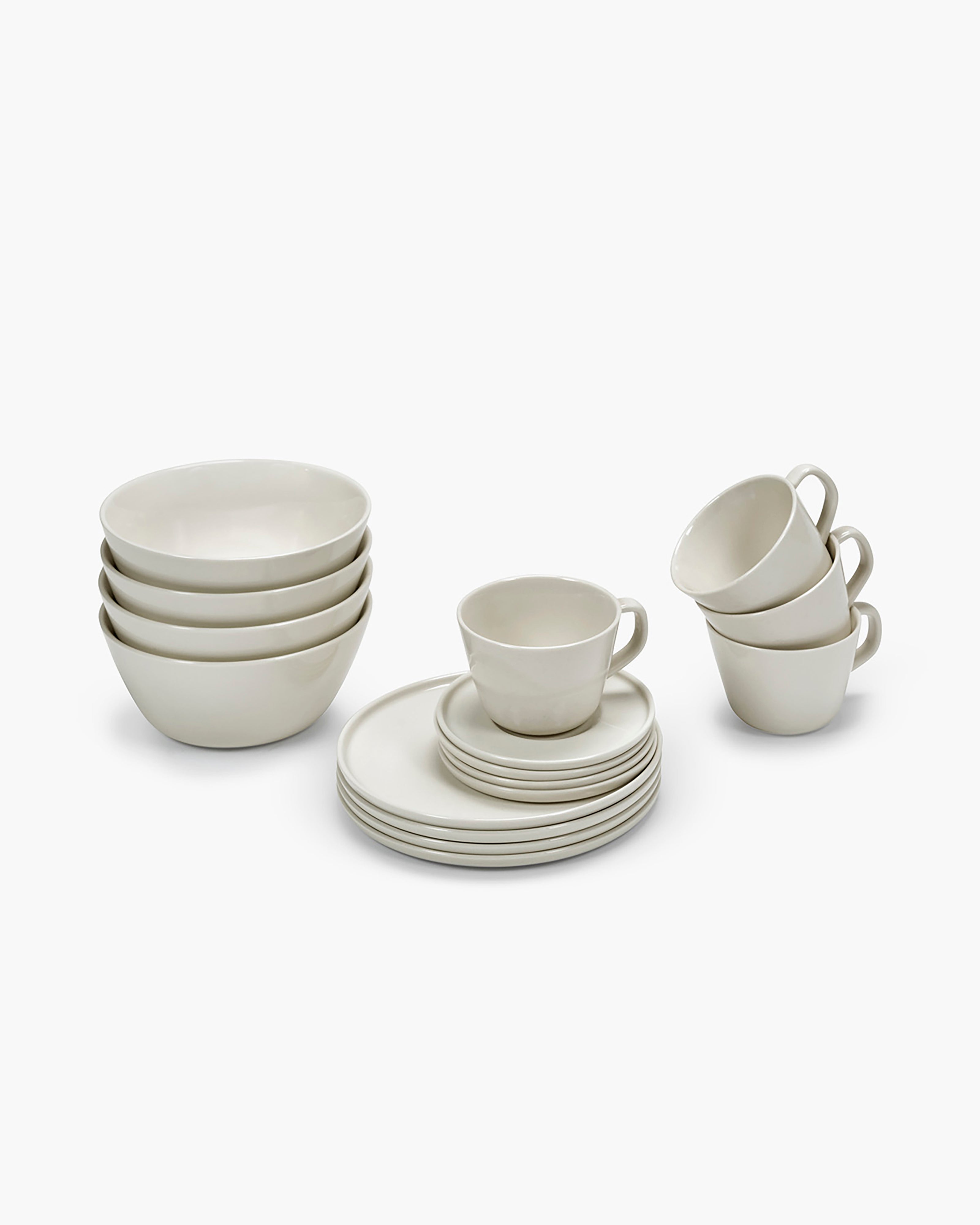 Breakfast Set 16 pieces ivory Cena – SERAX