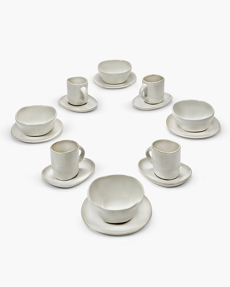Breakfast set 16 pieces white Out of Lines