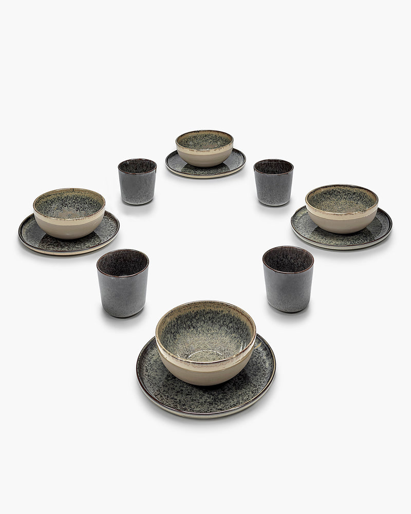 Breakfast set 12 pieces indi gray Surface