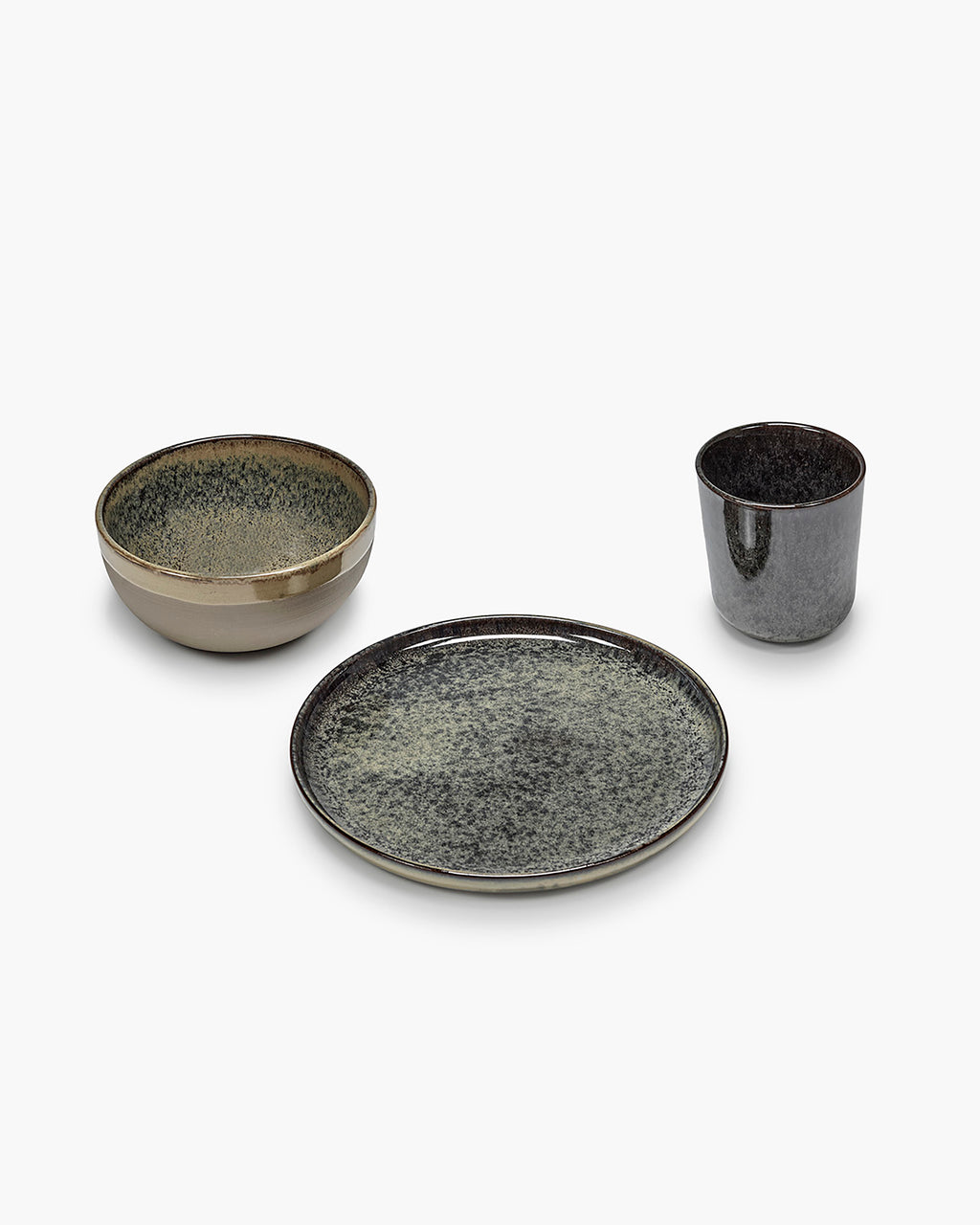 Set colazione 12 pezzi grigio indi Surface