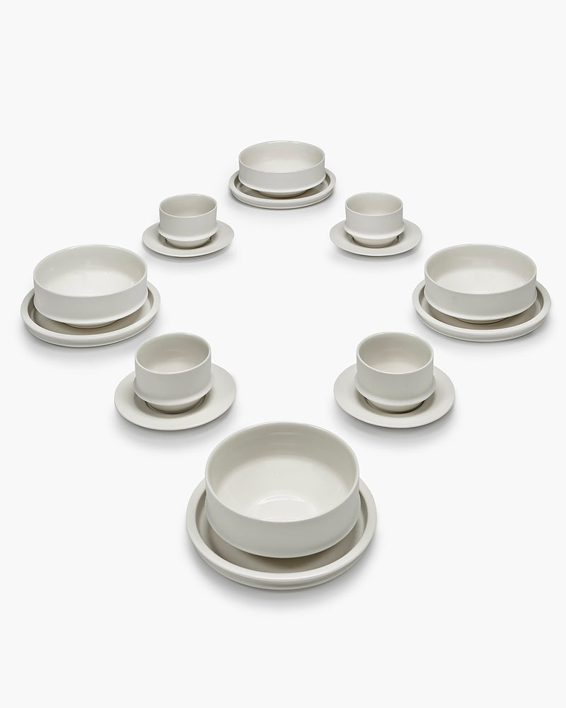 Breakfast Set 16 pieces alabaster dune