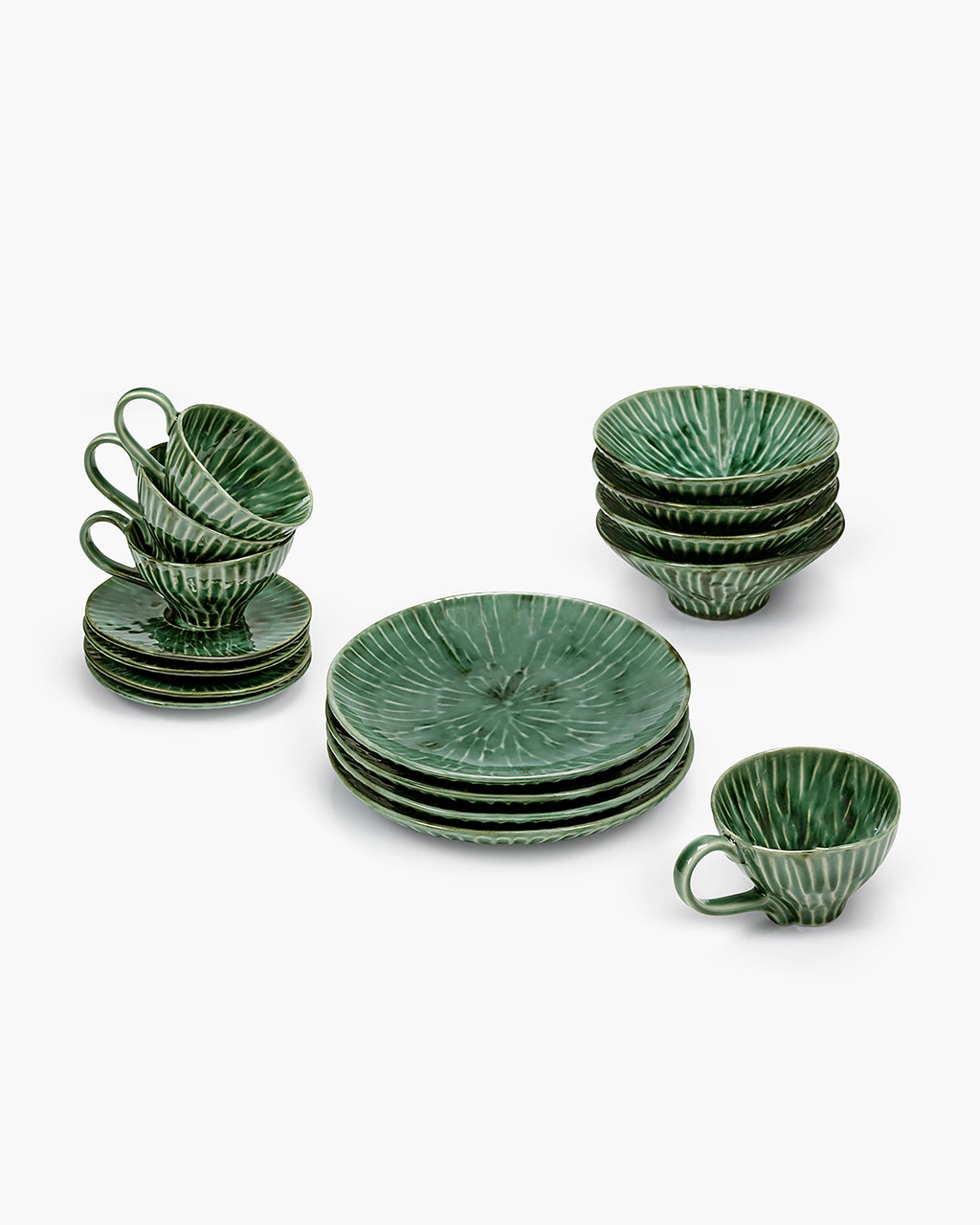 Set de petit-déjeuner 12 pièces - Vaisselle Pure de Pascale Naessens - gris foncé
