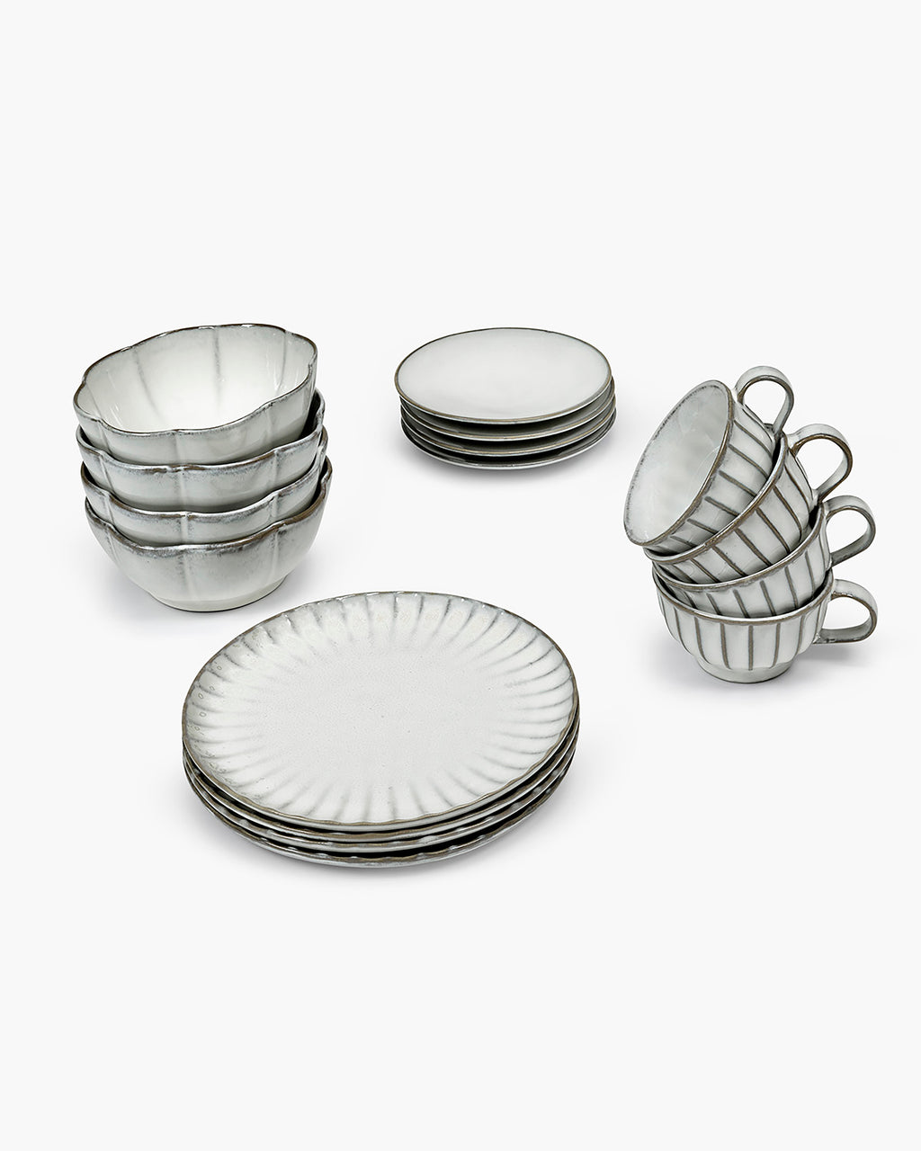 Juego de desayuno 16 piezas blanco Inku