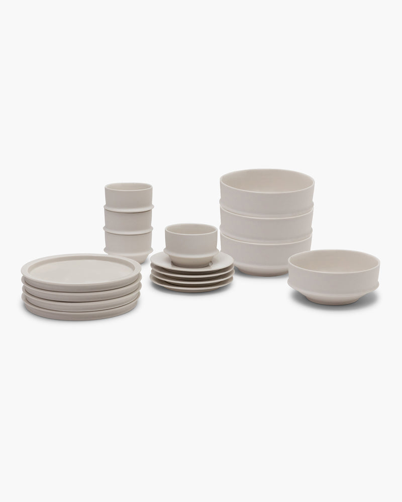 Breakfast Set 16 pieces alabaster dune