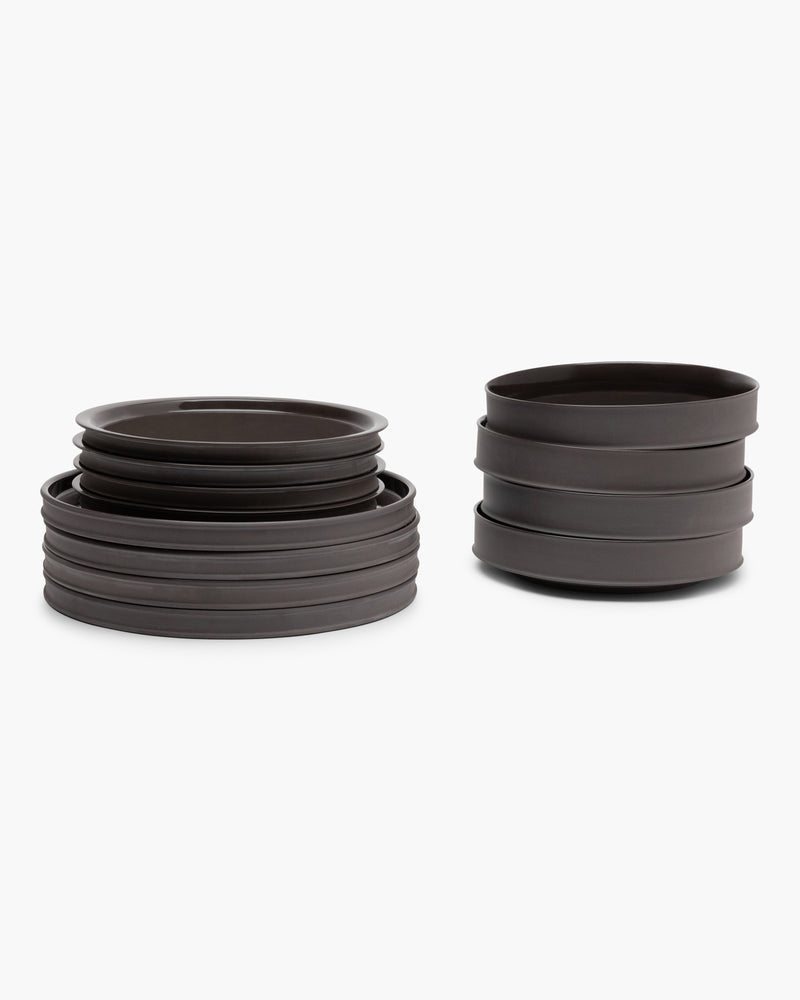 Dinner Set 12 pieces slate dune