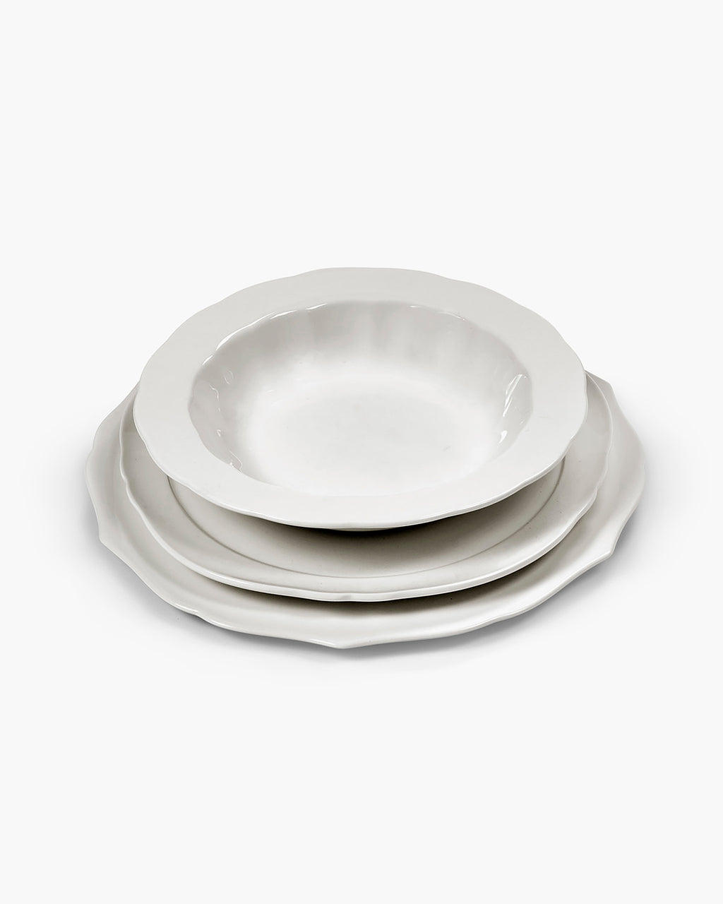 Dinner Set 12 pieces white Silhouette