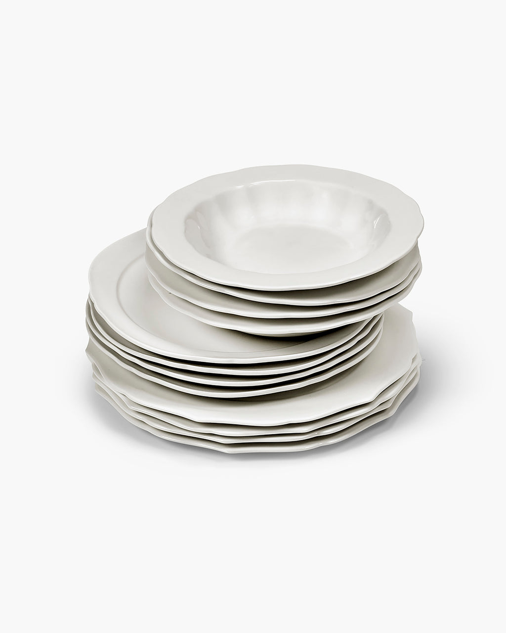 Dinner Set 12 pieces white Silhouette
