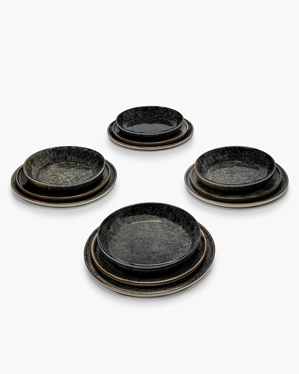 Juego de cena 12 piezas indi gray Surface