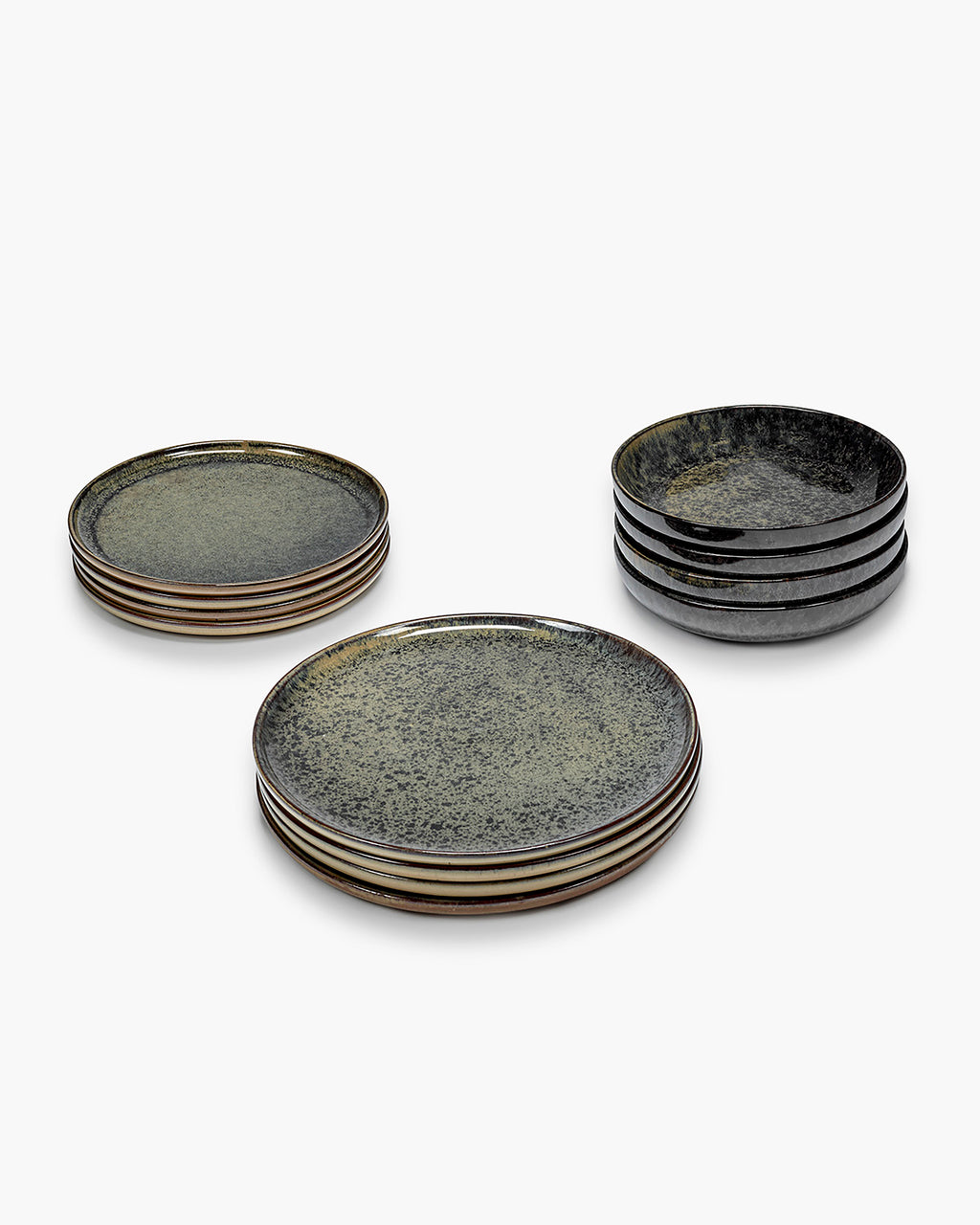 Juego de cena 12 piezas indi gray Surface