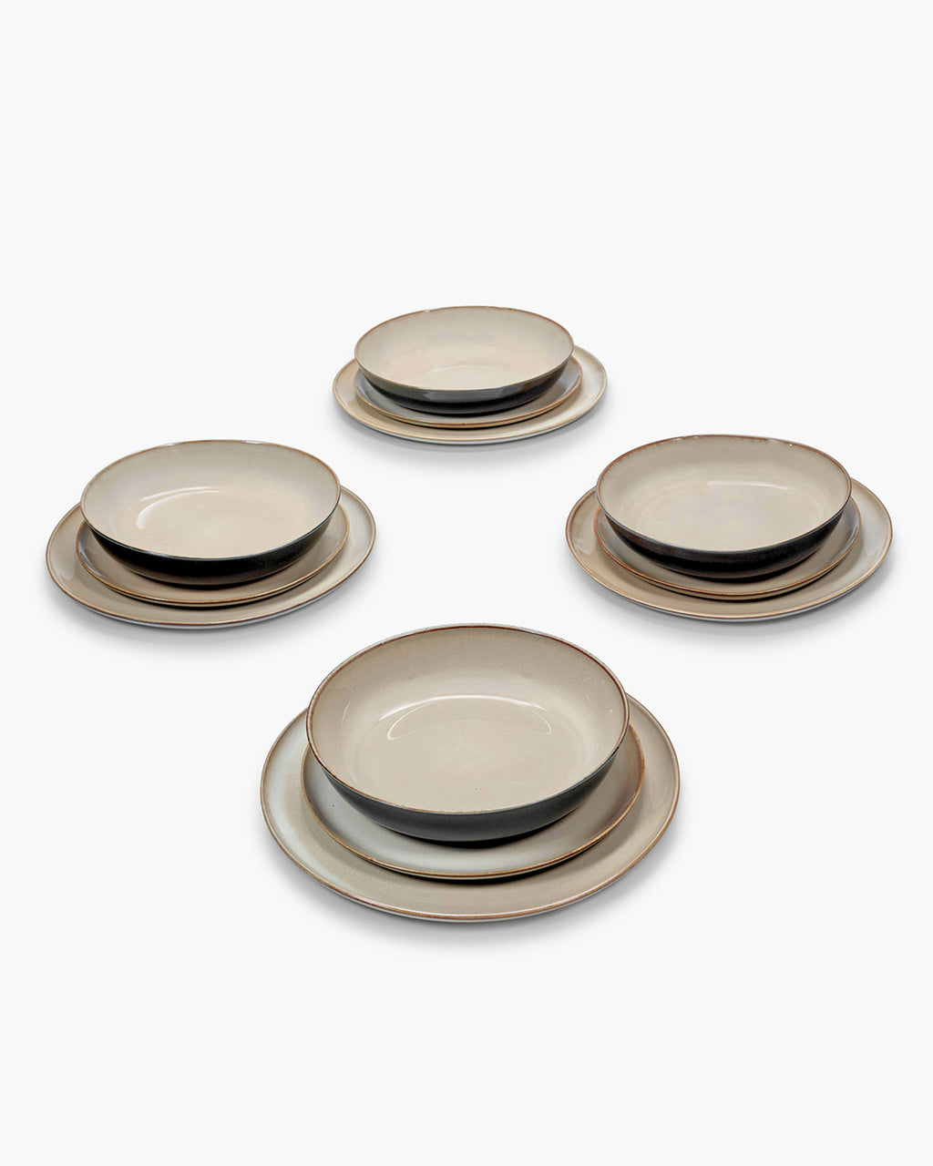 Dinner-Set 12teilig - Terres de rêves Geschirr von Anita Le Grelle - misty gray