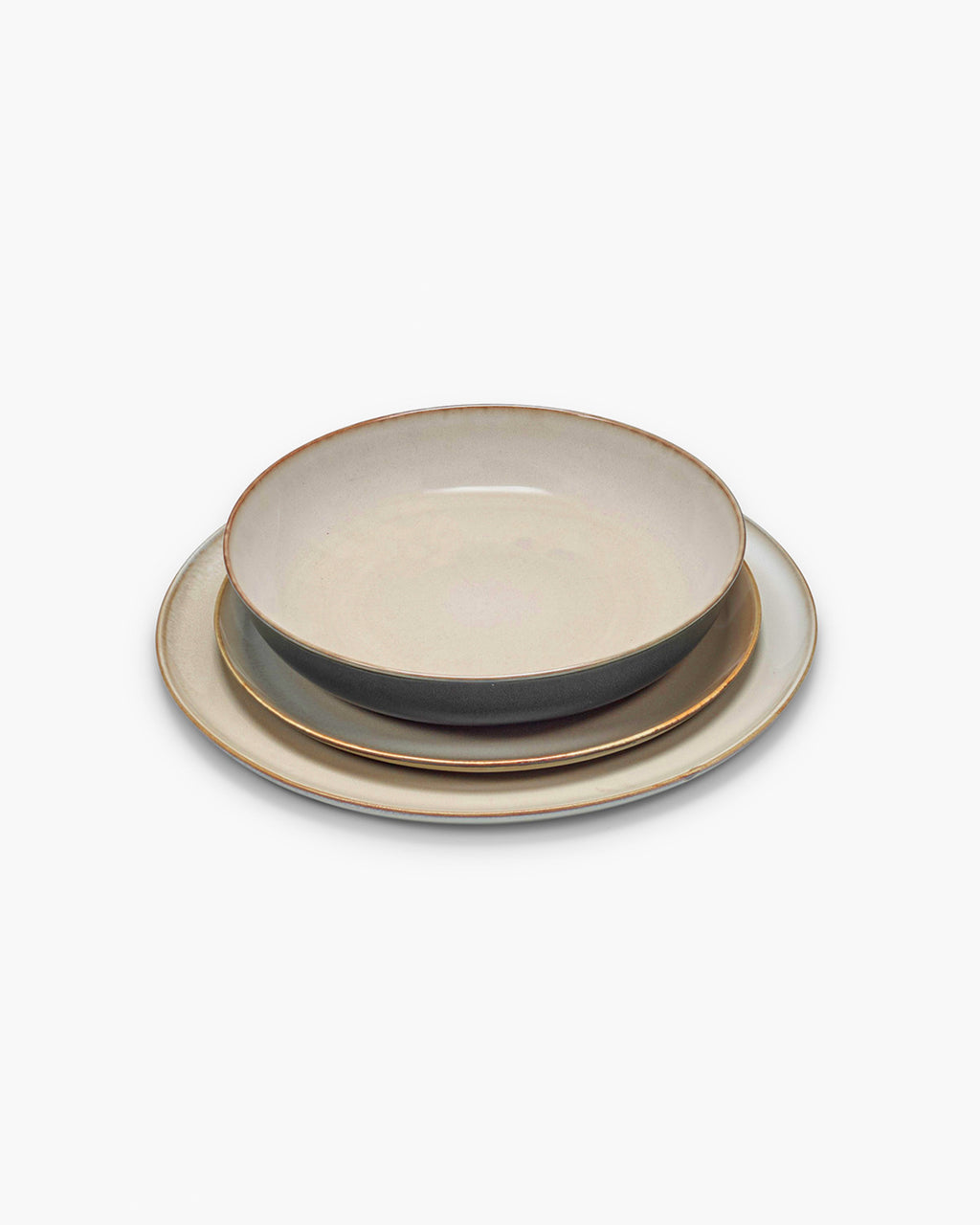 Dinner-Set 12teilig - Terres de rêves Geschirr von Anita Le Grelle - misty gray