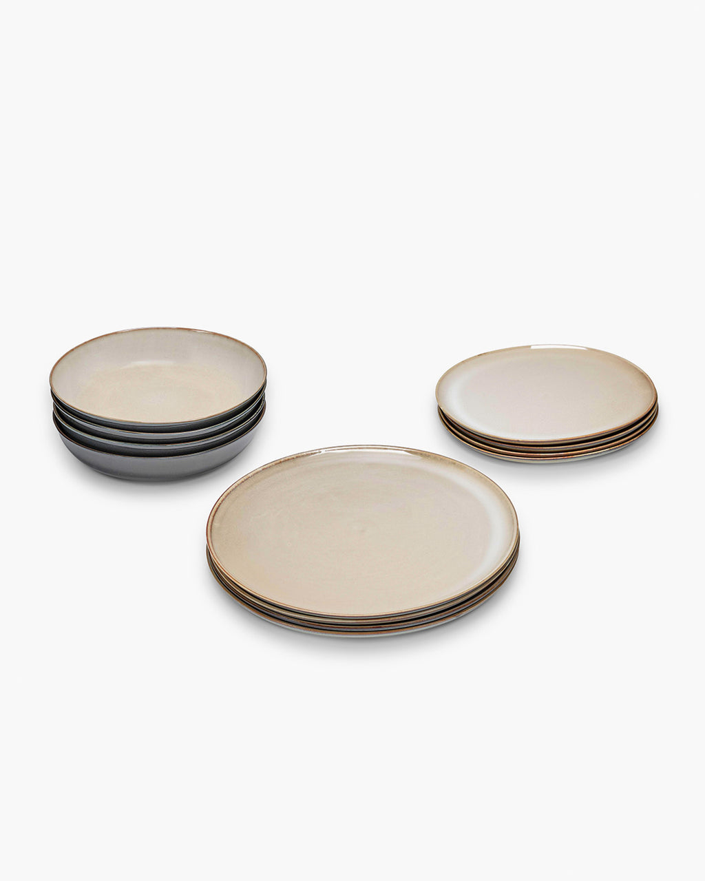 Dinner-Set 12teilig - Terres de rêves Geschirr von Anita Le Grelle - misty gray