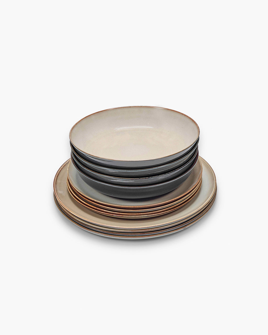 Dinner-Set 12teilig - Terres de rêves Geschirr von Anita Le Grelle - misty gray