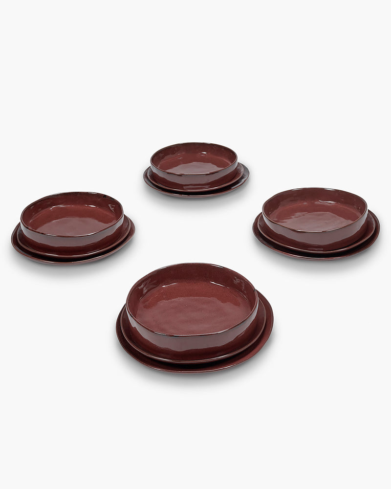 Set da cena 12 pezzi rosso veneziano La Mère