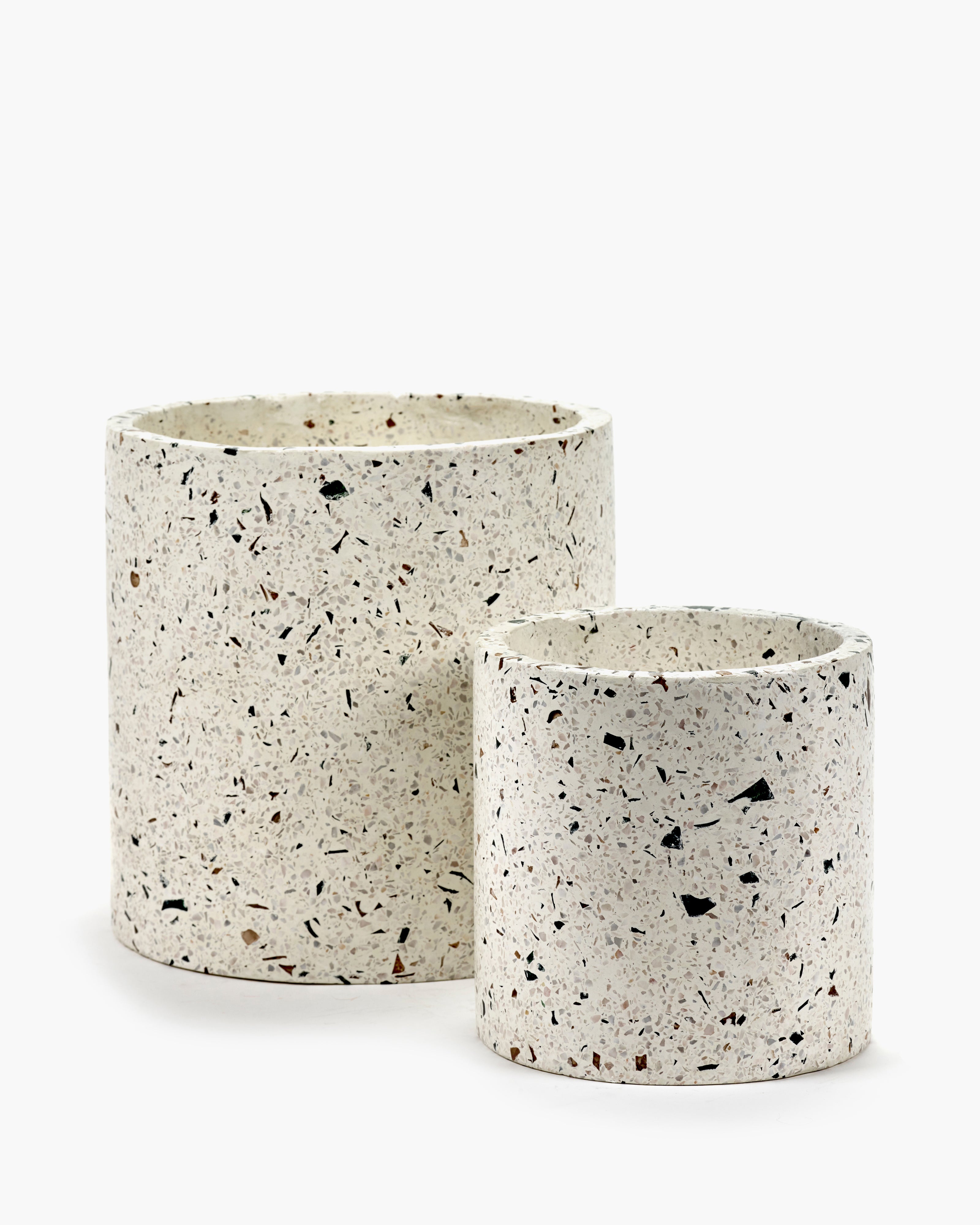 serax plant pot Pot terrazzo S white – SERAX