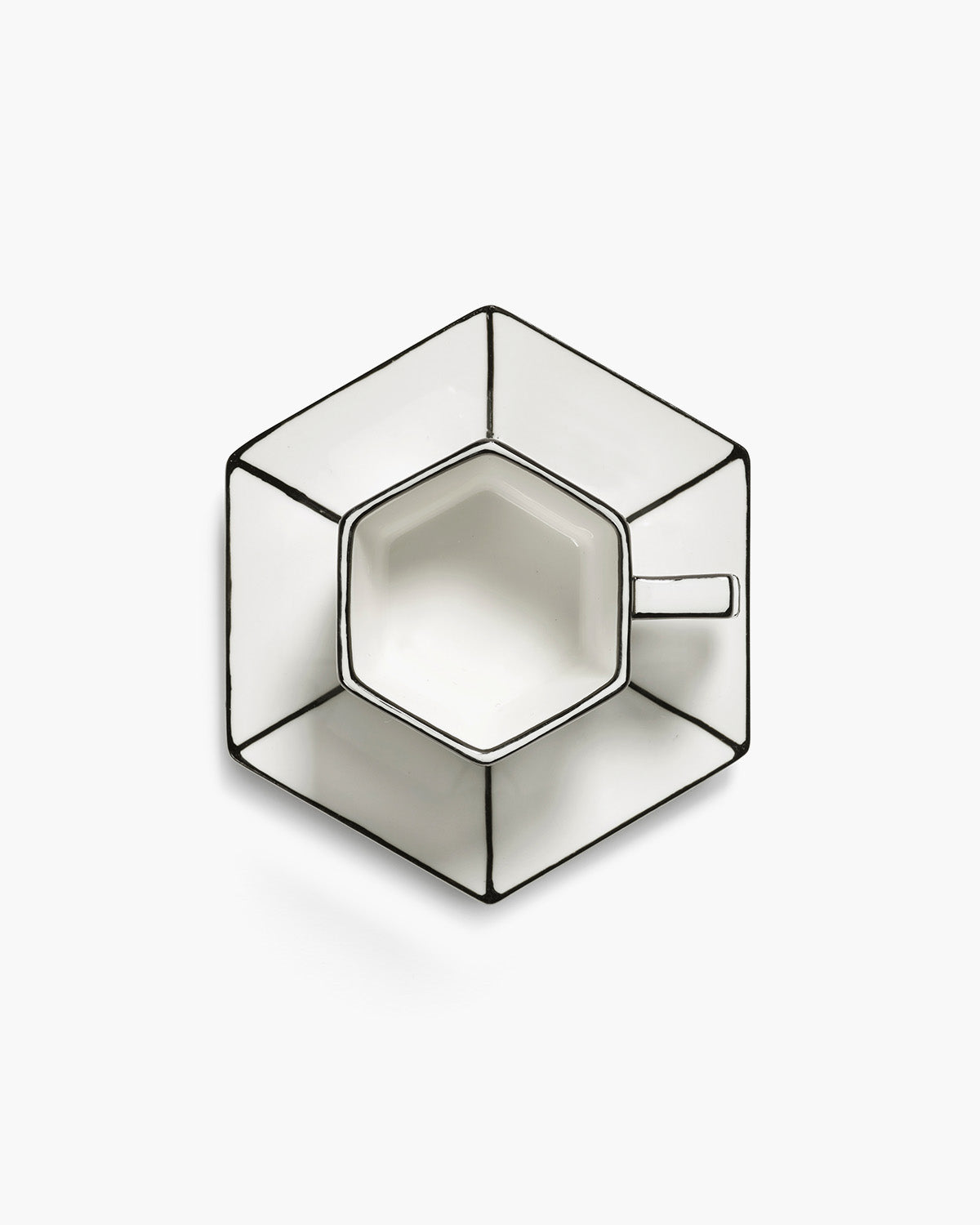 Espresso cup with saucer white - black Carte Blanche – SERAX