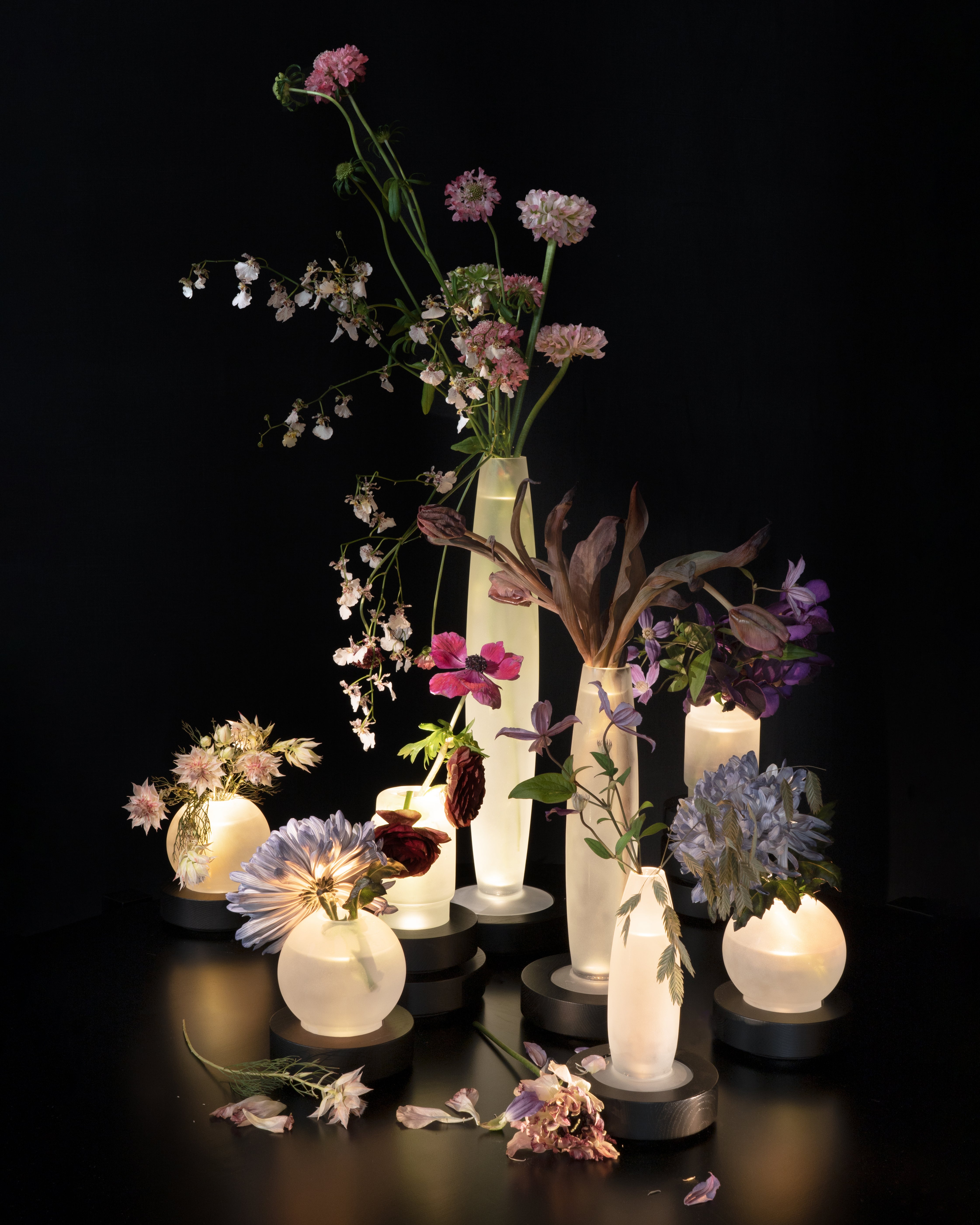Vase/table lamp black white Lys 2 – SERAX