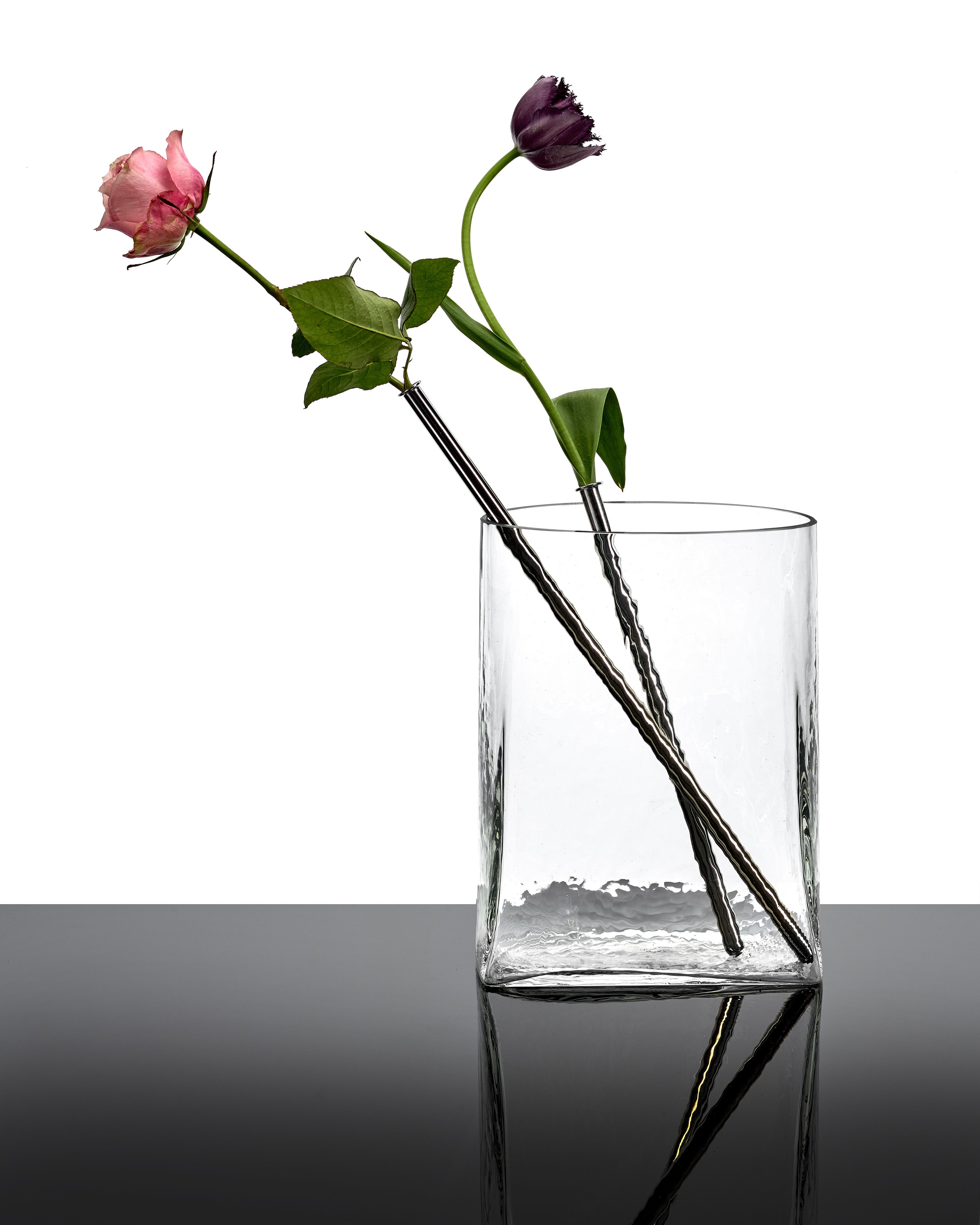 Vase with glass tube 03 transparent Josephine – SERAX