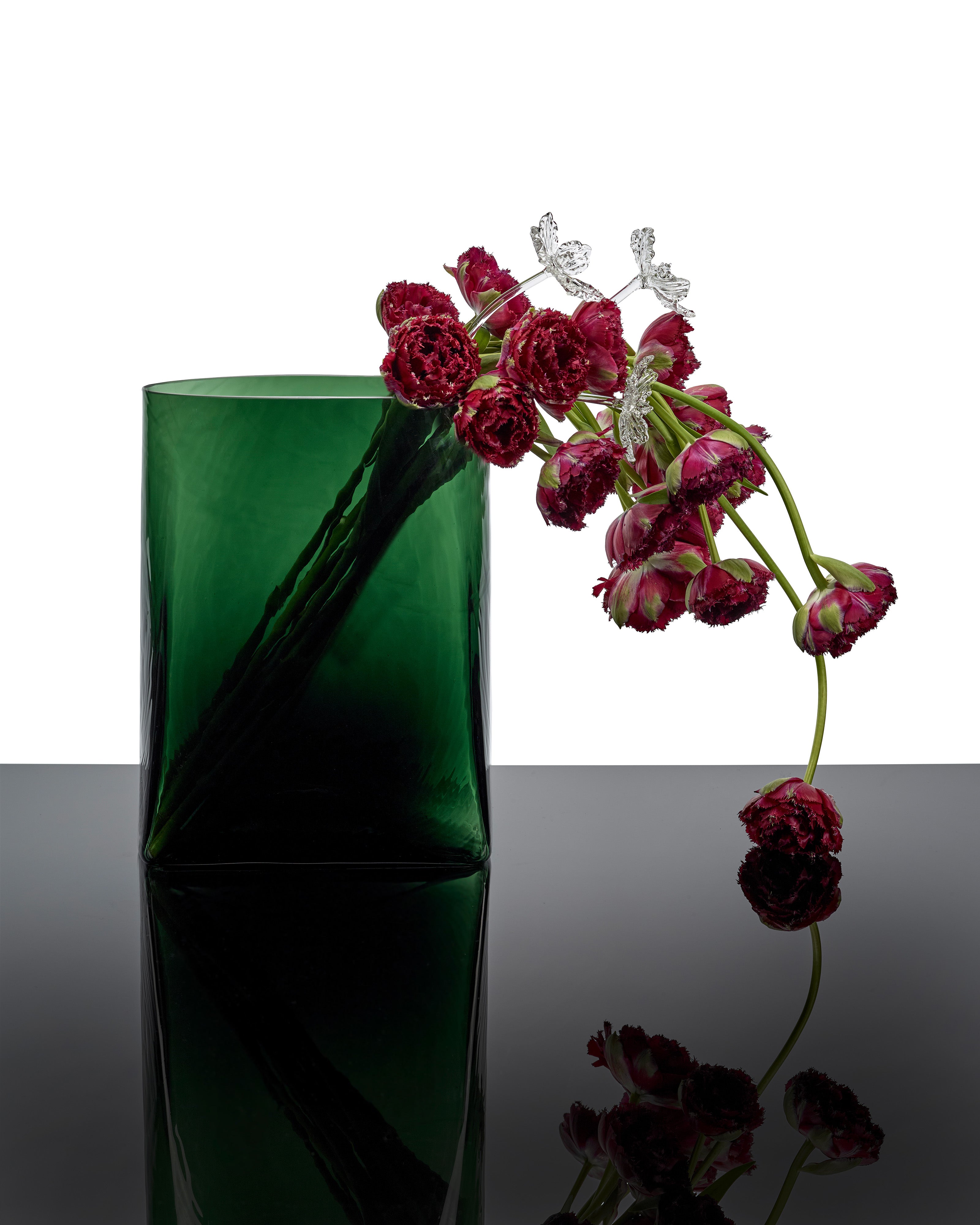 Vase with glass tube 03 green Josephine – SERAX