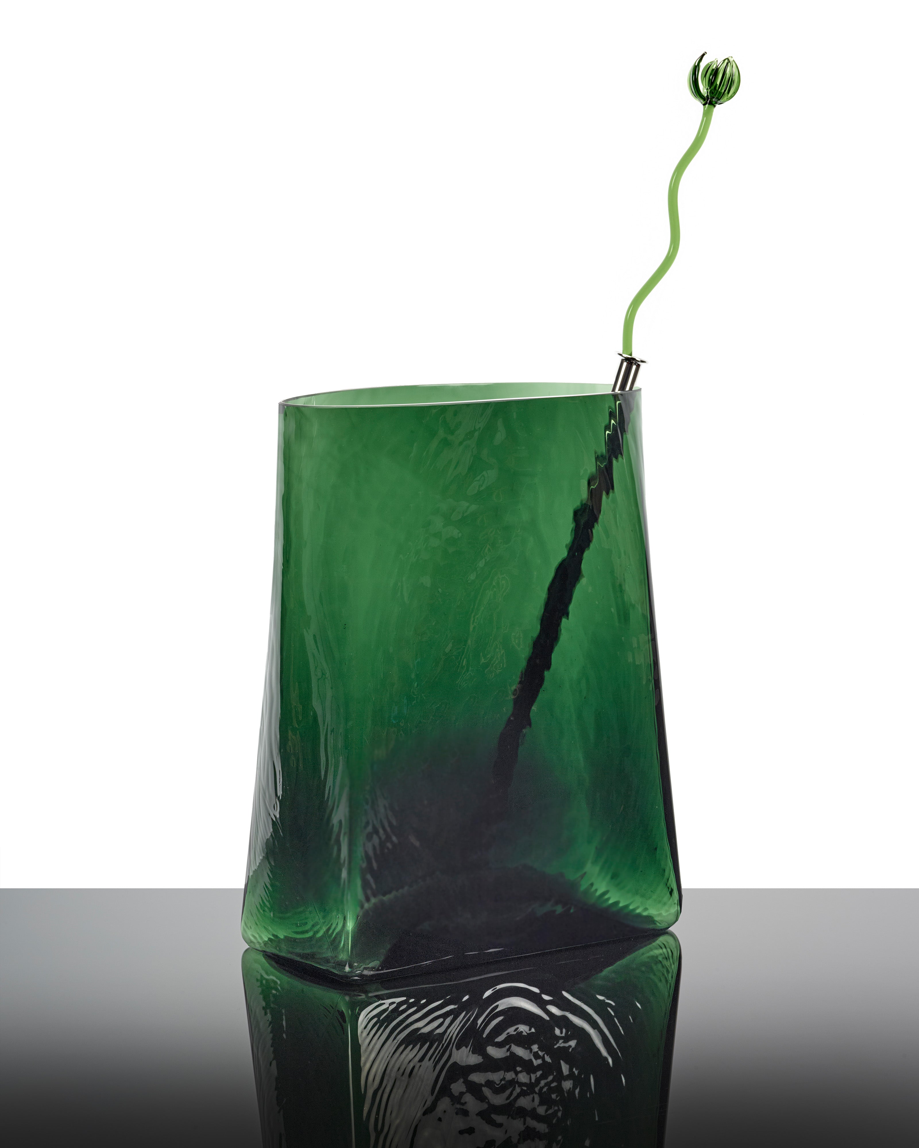 Vase with glass tube 03 green Josephine – SERAX