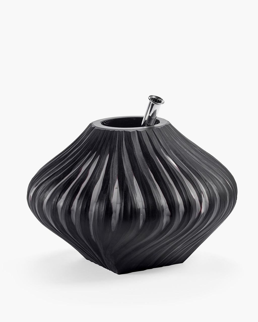Vase with glass tube 04 black matt Josephine – SERAX