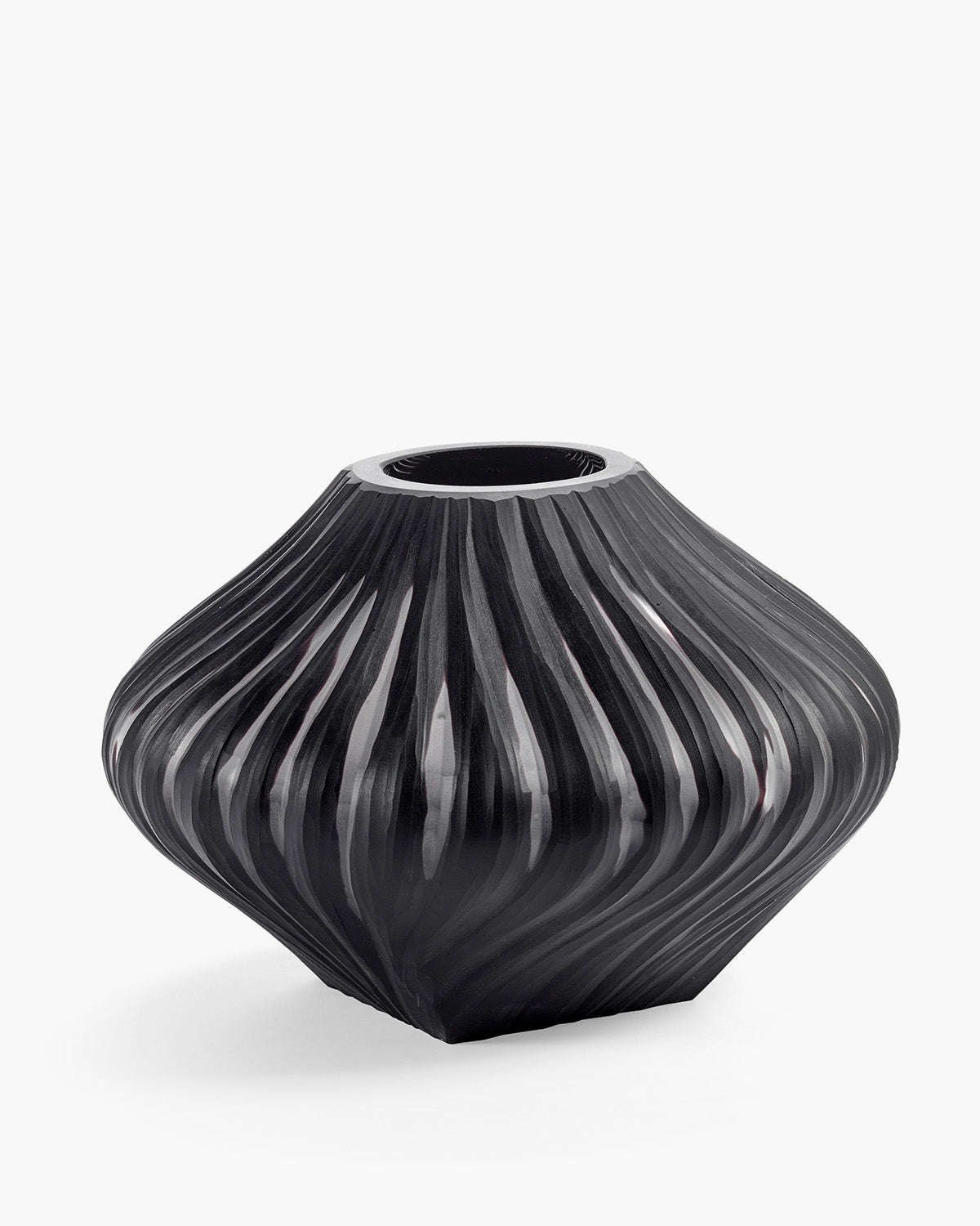 Vase with glass tube 04 black matt Josephine – SERAX