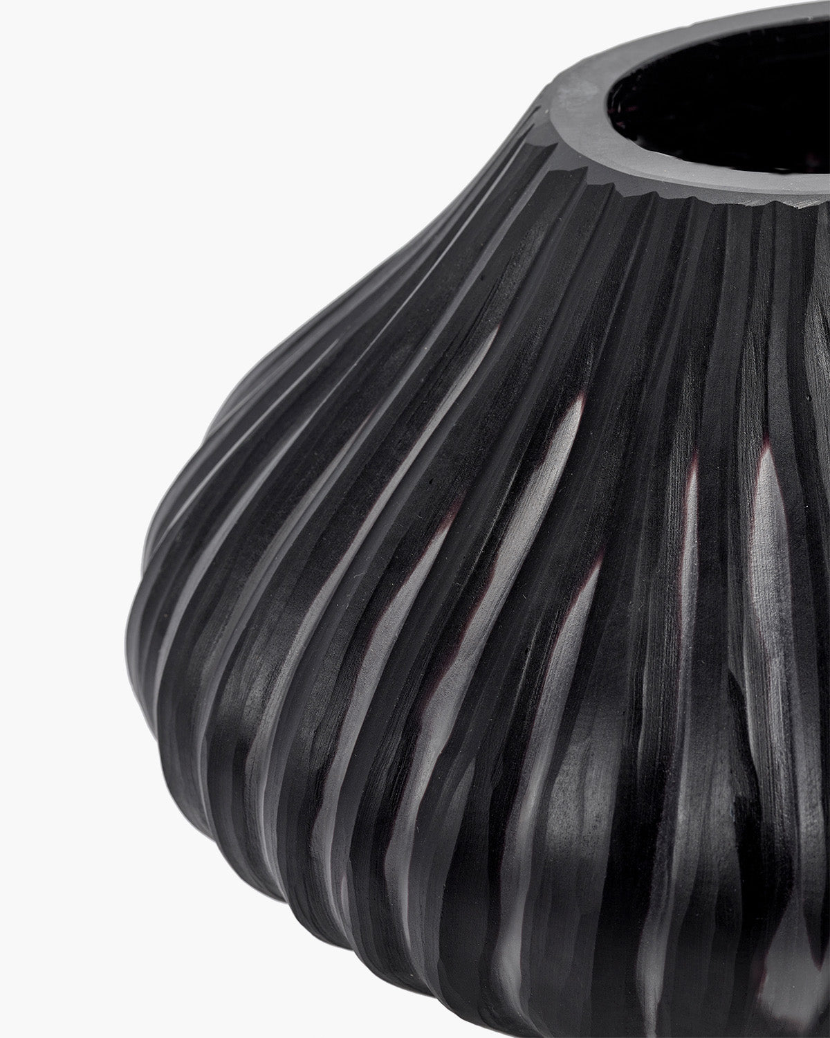 Vase with glass tube 04 black matt Josephine – SERAX