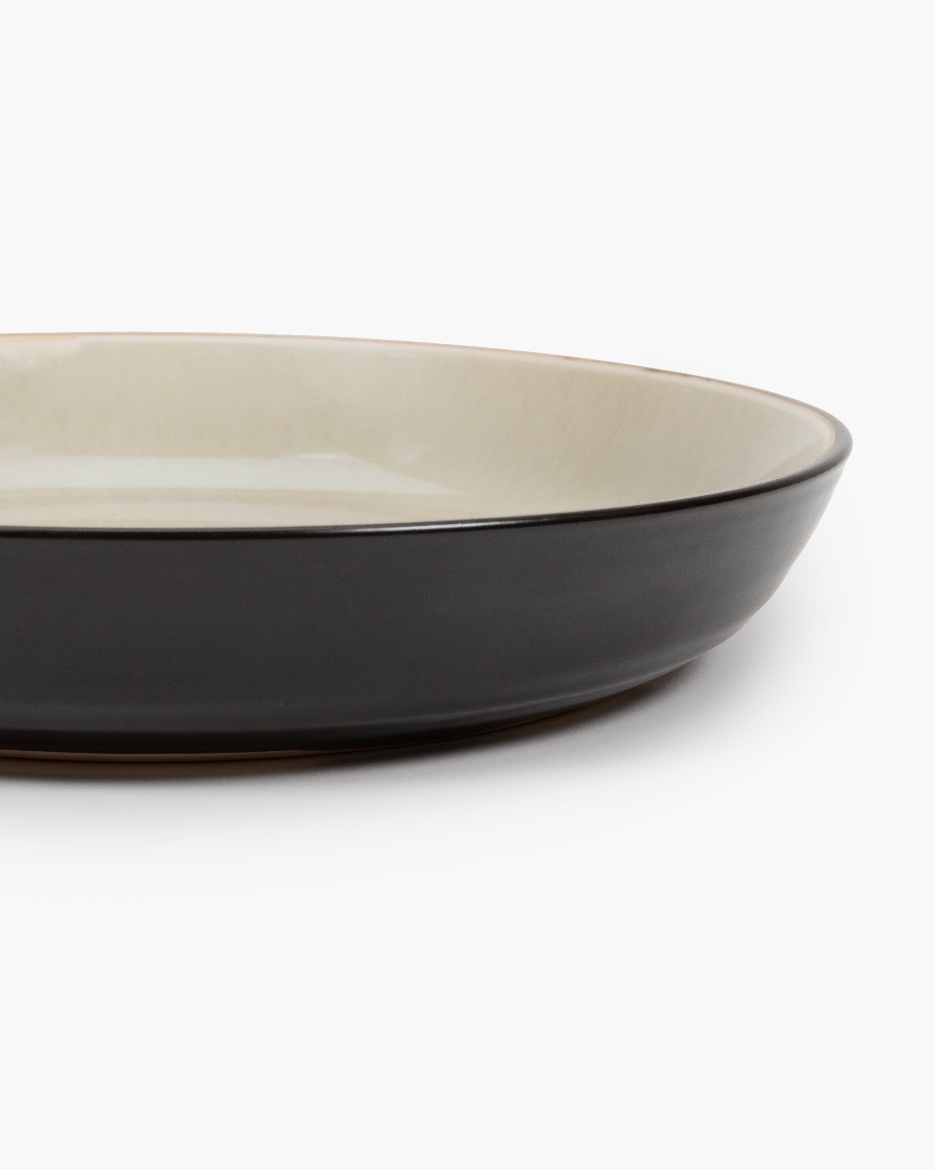 Serving plate M gray/black Pure