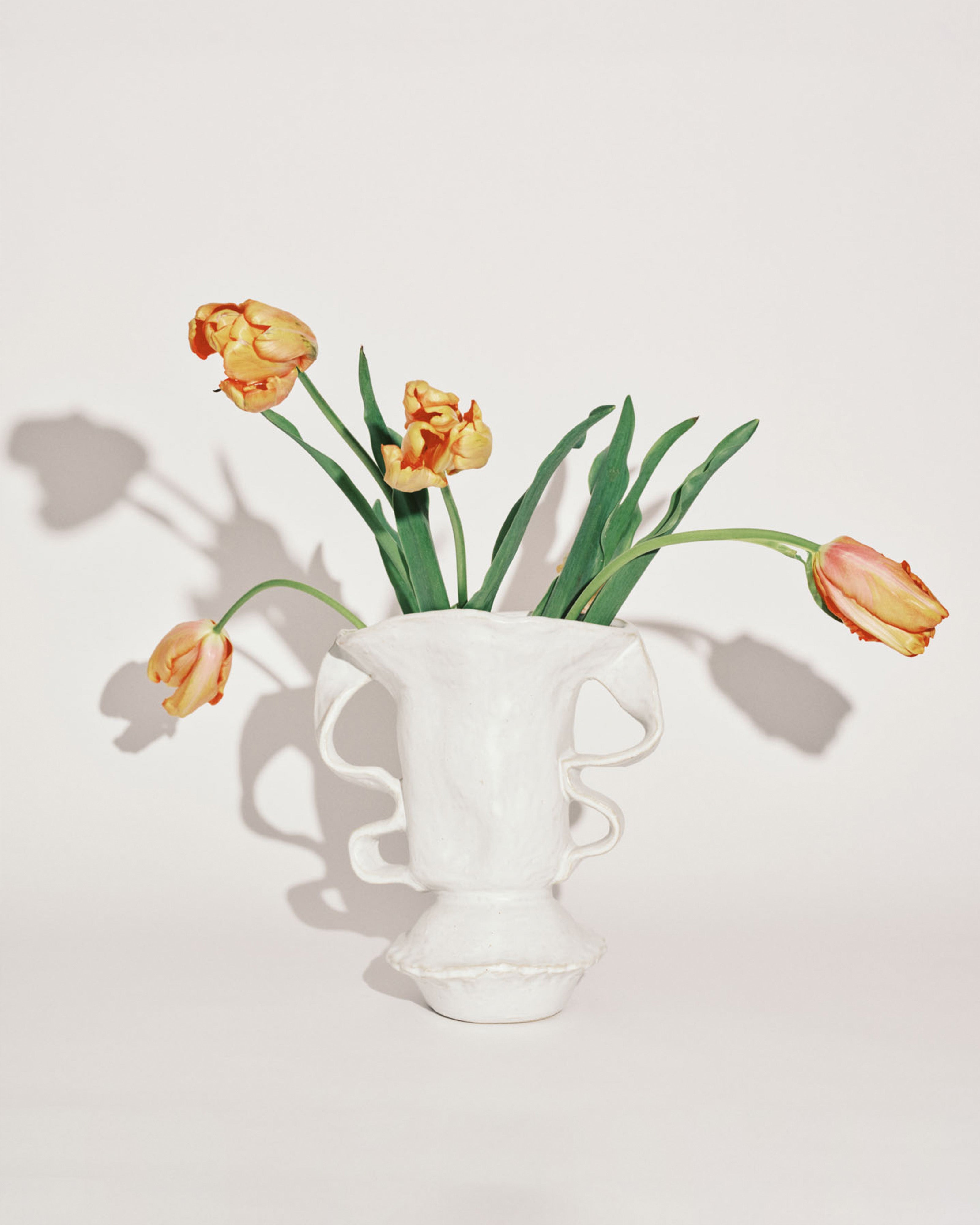 セレディン＆ヴァシリエフSeredin&Vasiliev 刺繍シースルーホワイト Vase 03 white Rosie – SERAX