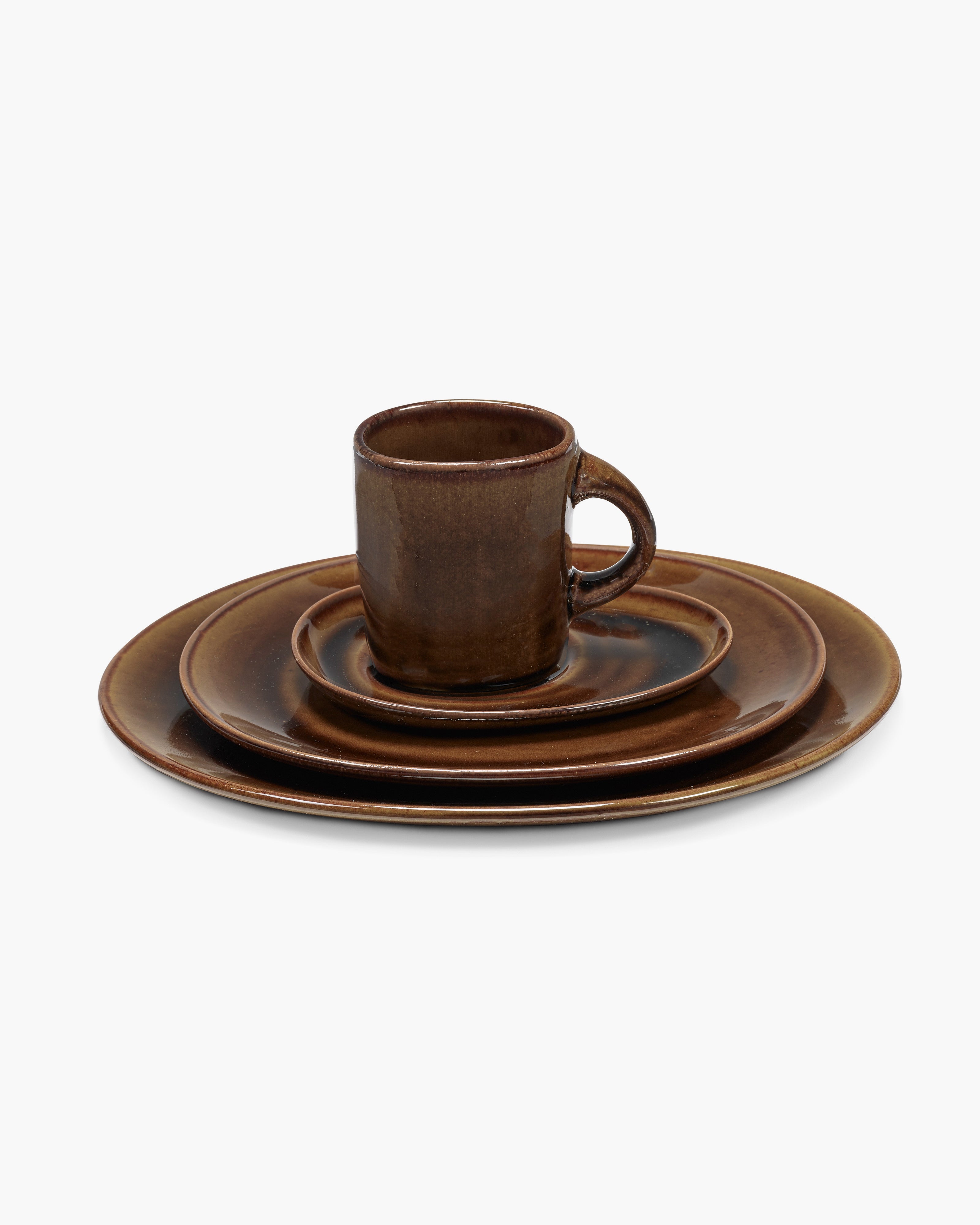 Coffee cup ocher Out of lines – SERAX