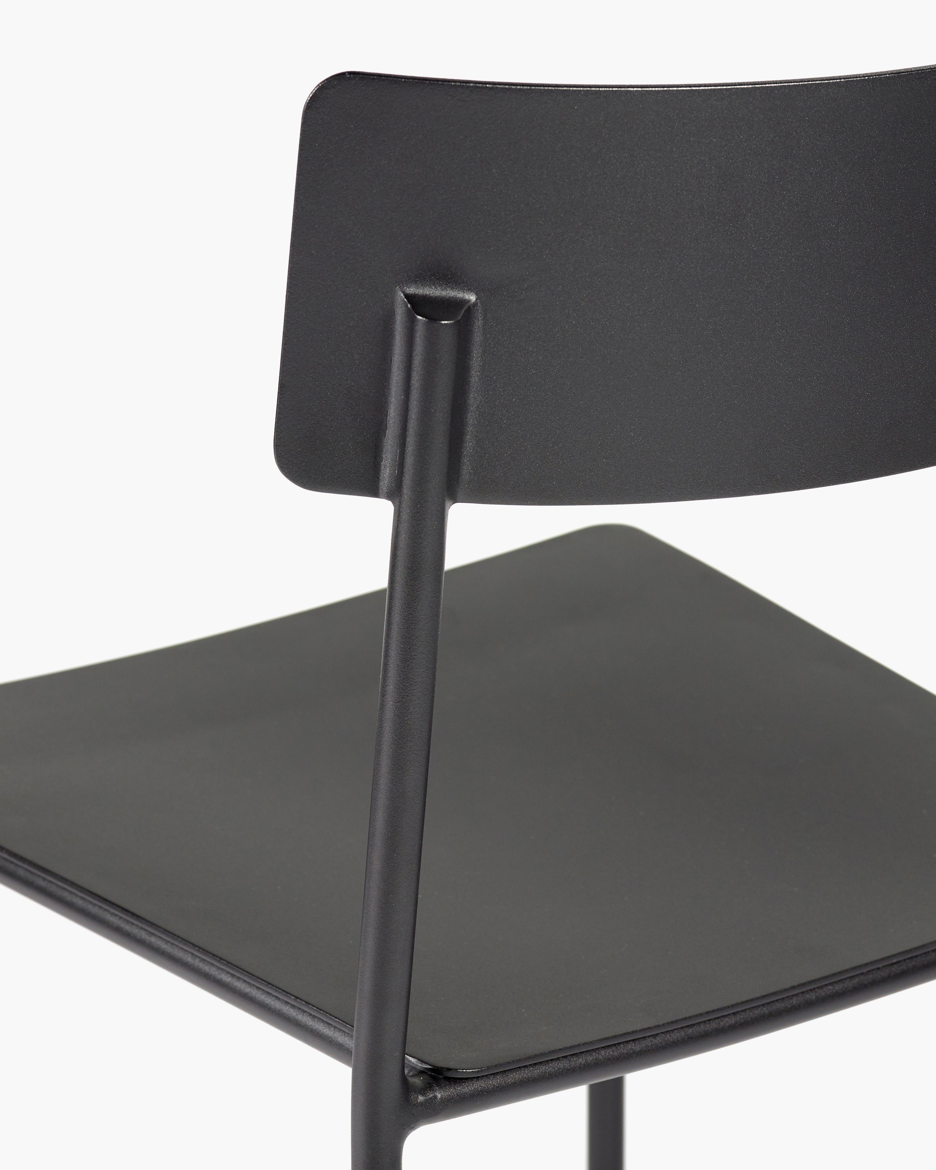 Chair S without armrests aluminium black August – SERAX