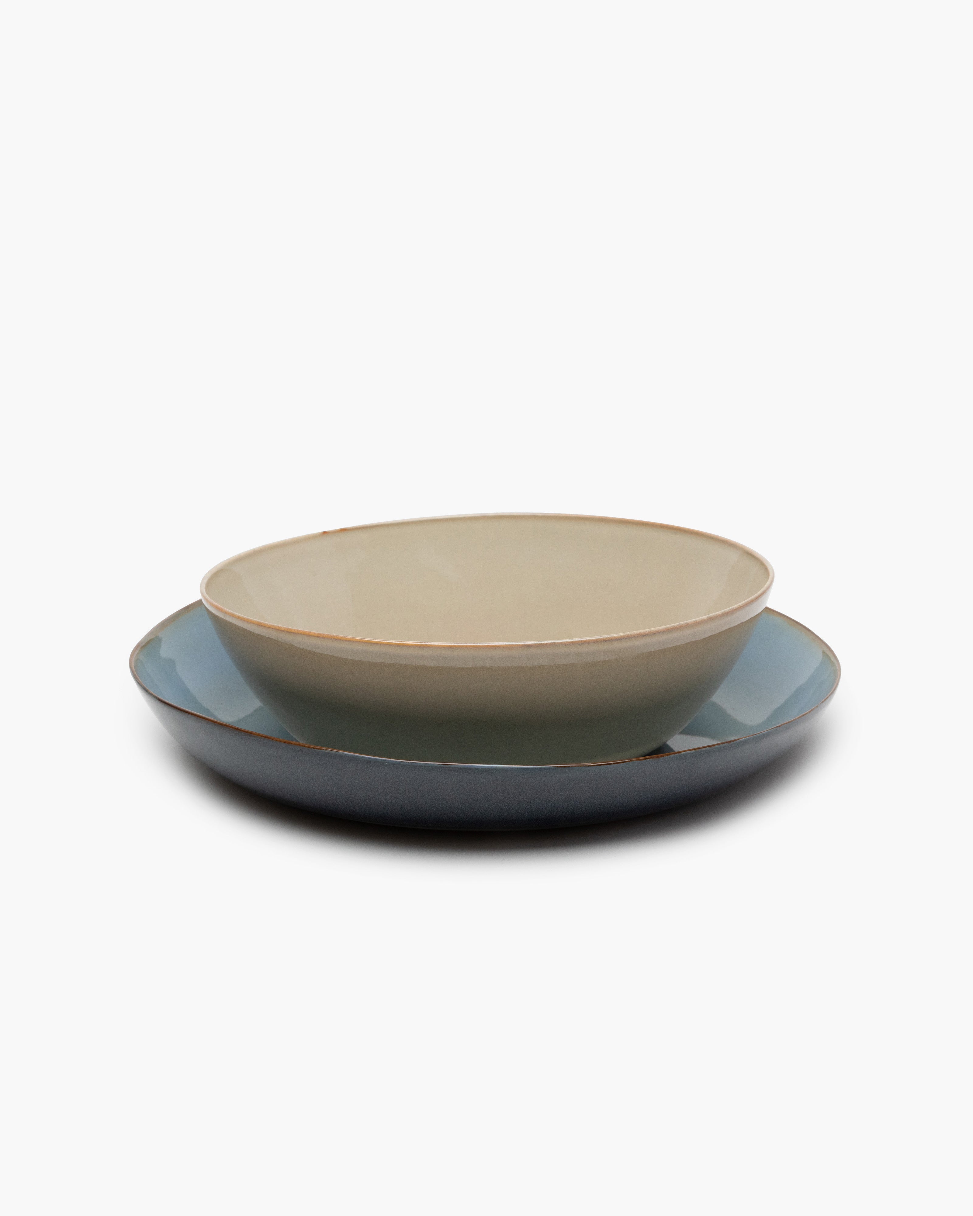 Serving plate smoky blue/dark blue Terres de rêves – SERAX