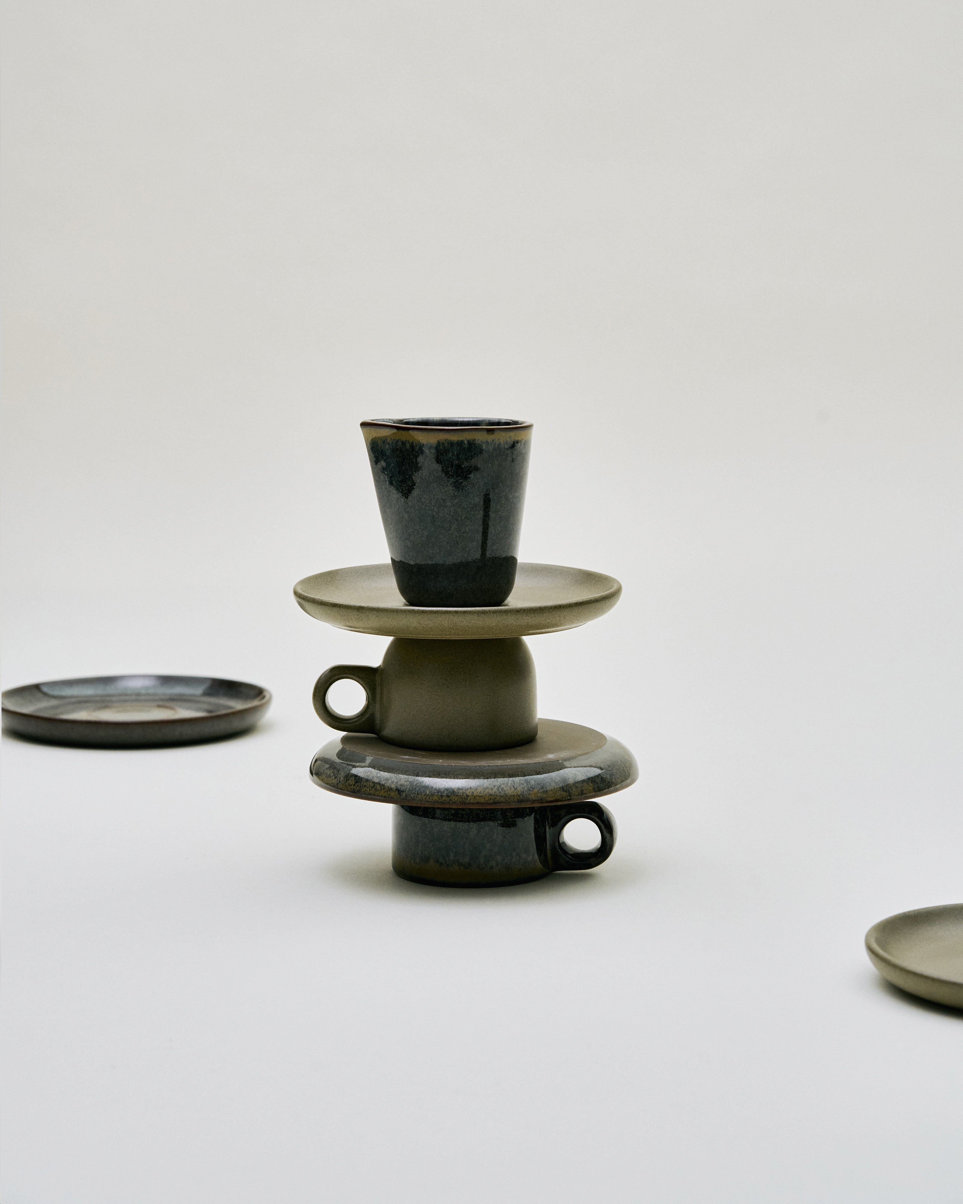 Coffee cup with saucer indi gray Surface – SERAX