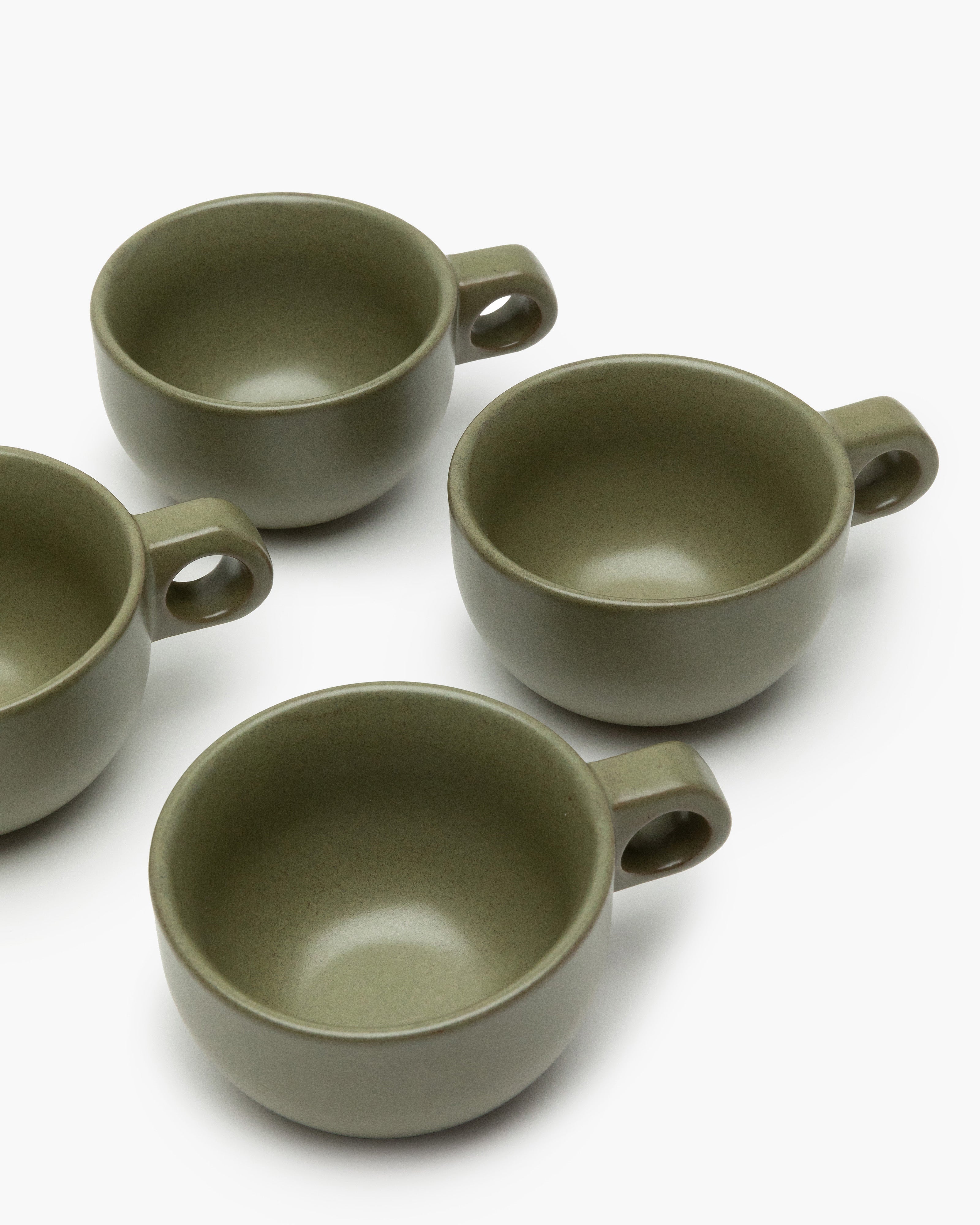 Cappuccino cup with saucer camogreen Surface – SERAX