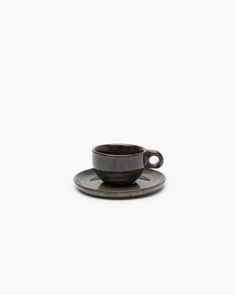 Cappuccino cup with saucer indi gray Surface – SERAX
