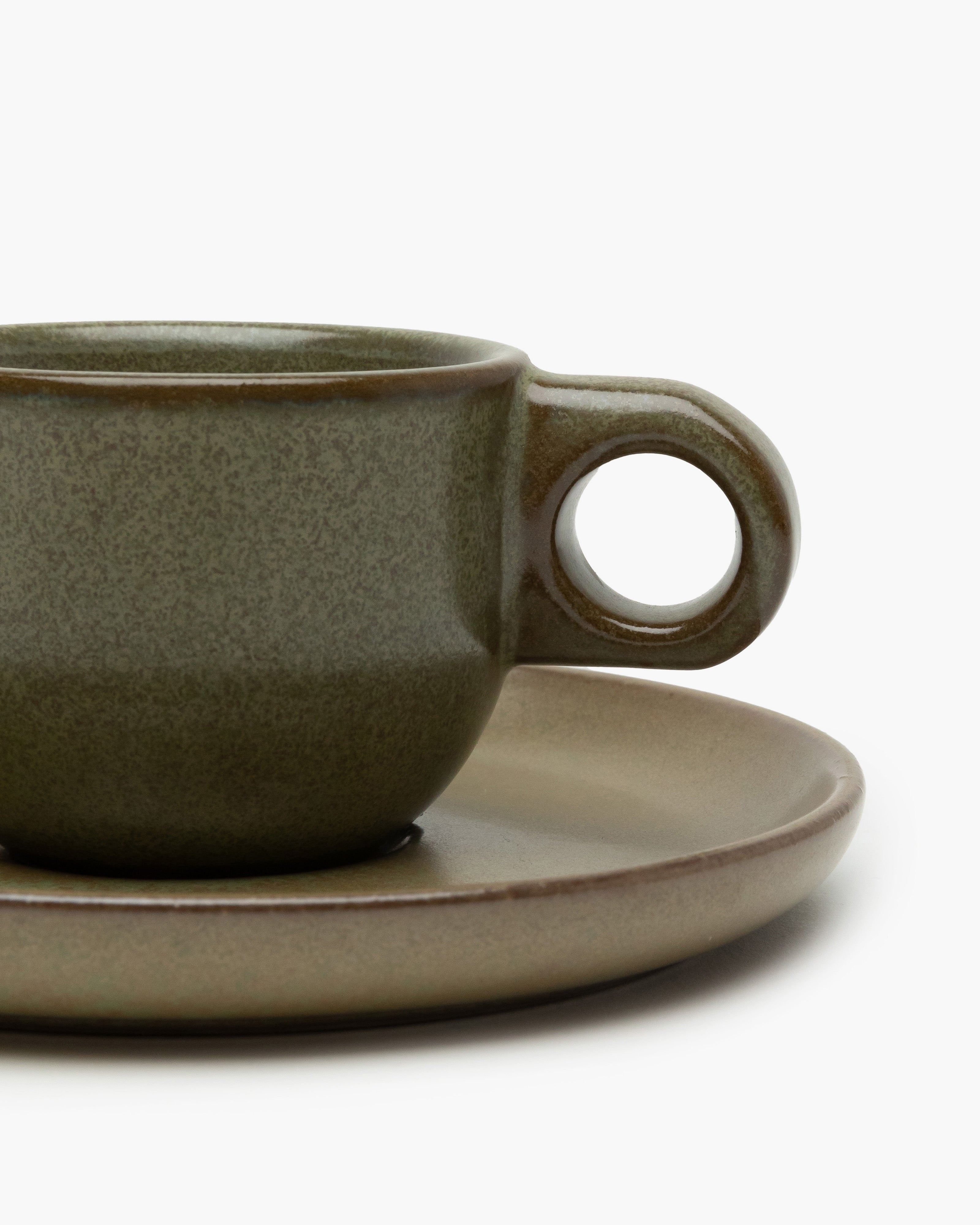 Espresso cup with saucer camogreen Surface