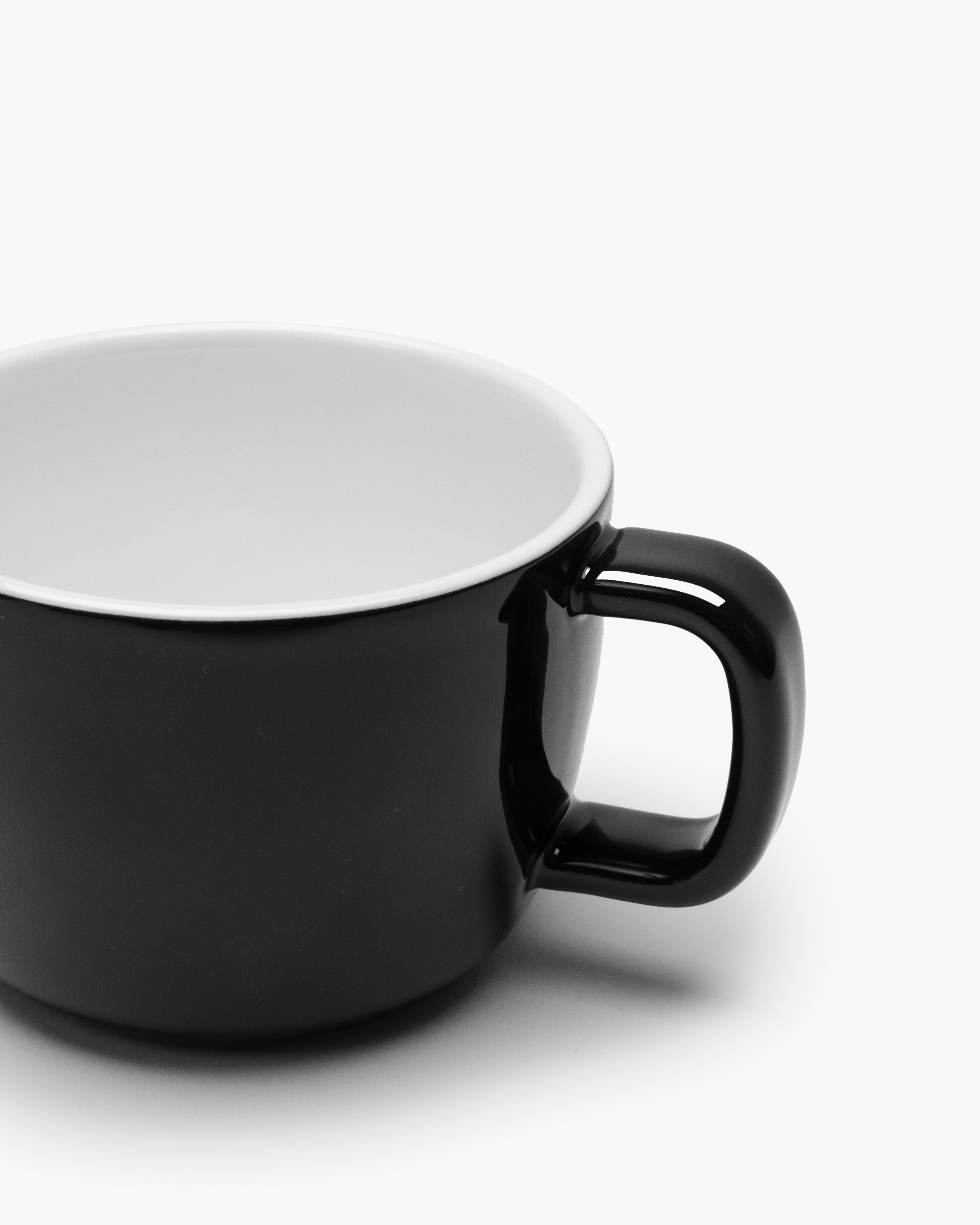 Cappuccino cup glazed black Passe-partout – SERAX